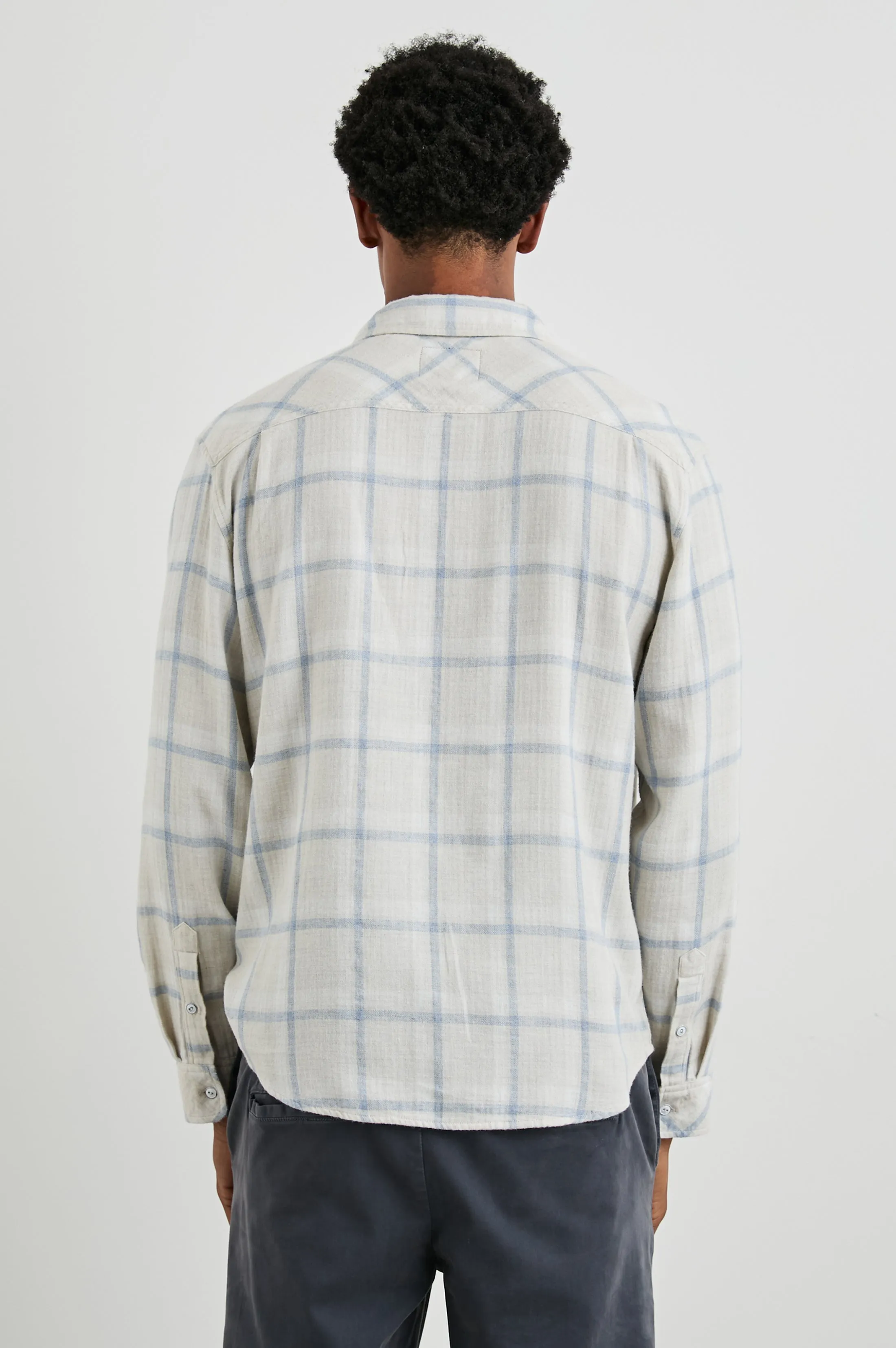 LENNOX SHIRT - PARCHMENT SKY MELANGE Rails