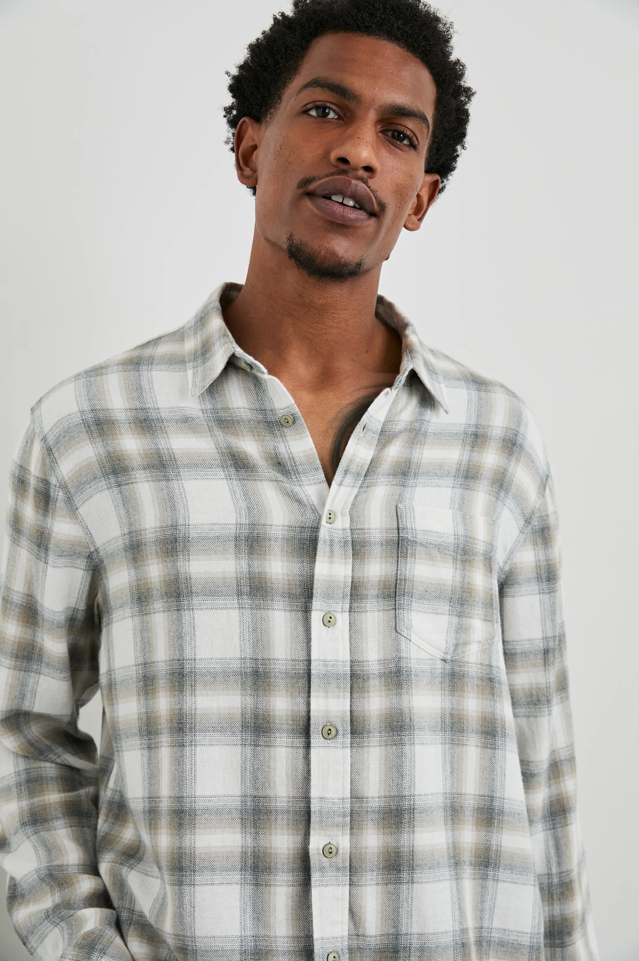 LENNOX SHIRT - QUICKSAND SPARK MELANGE Rails