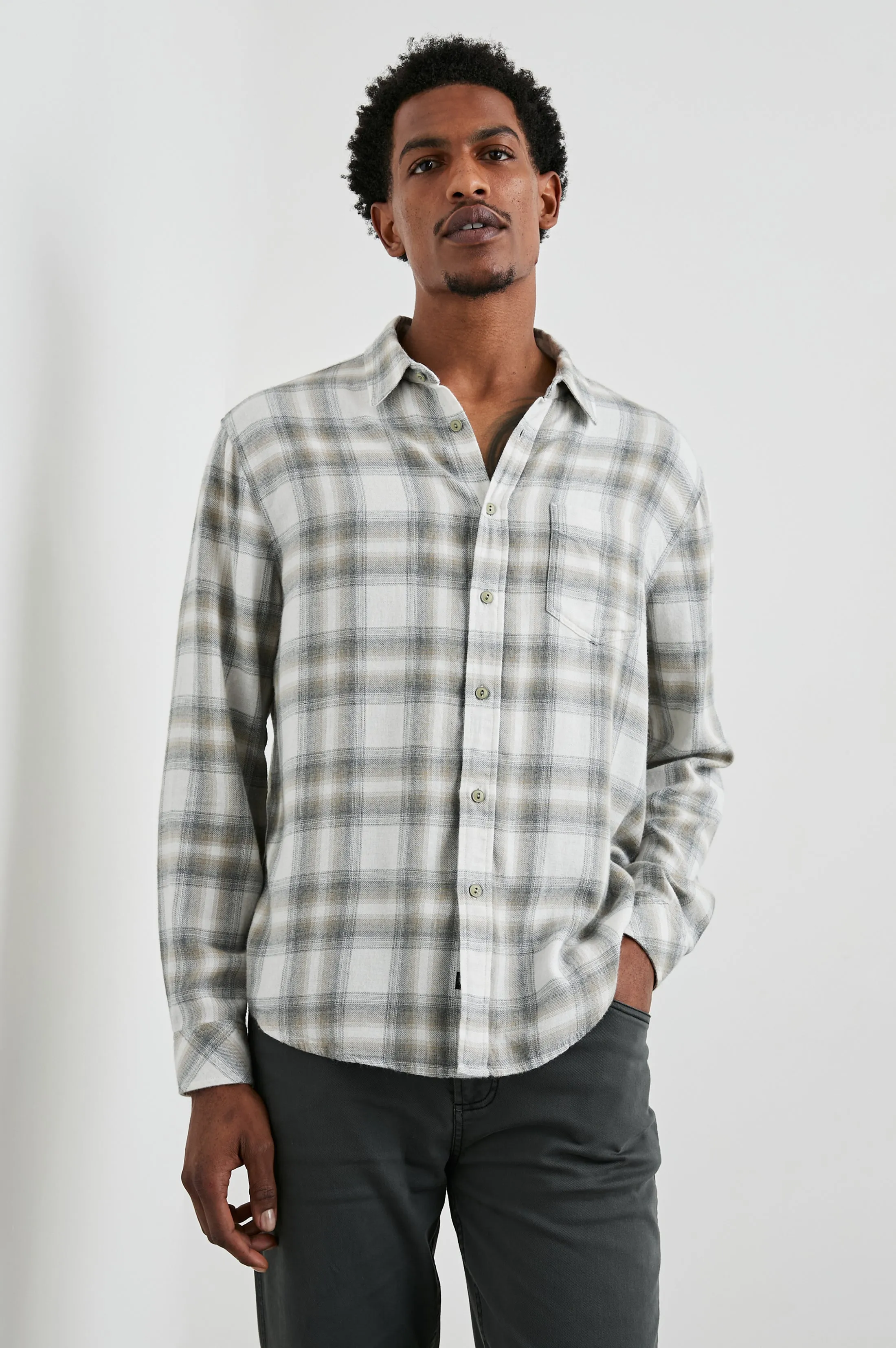 LENNOX SHIRT - QUICKSAND SPARK MELANGE Rails