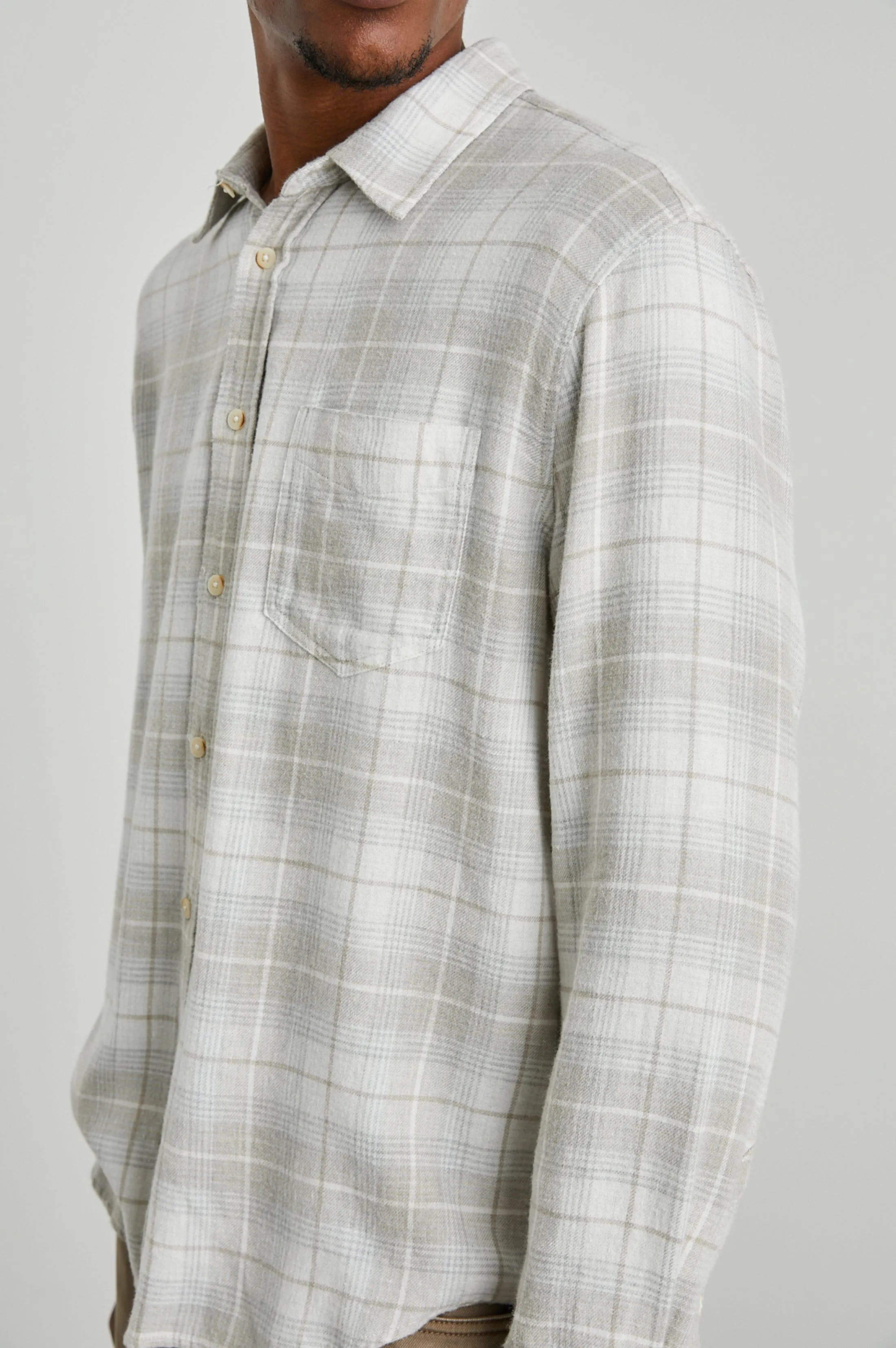 LENNOX SHIRT - WHEAT DOVE MELANGE Rails
