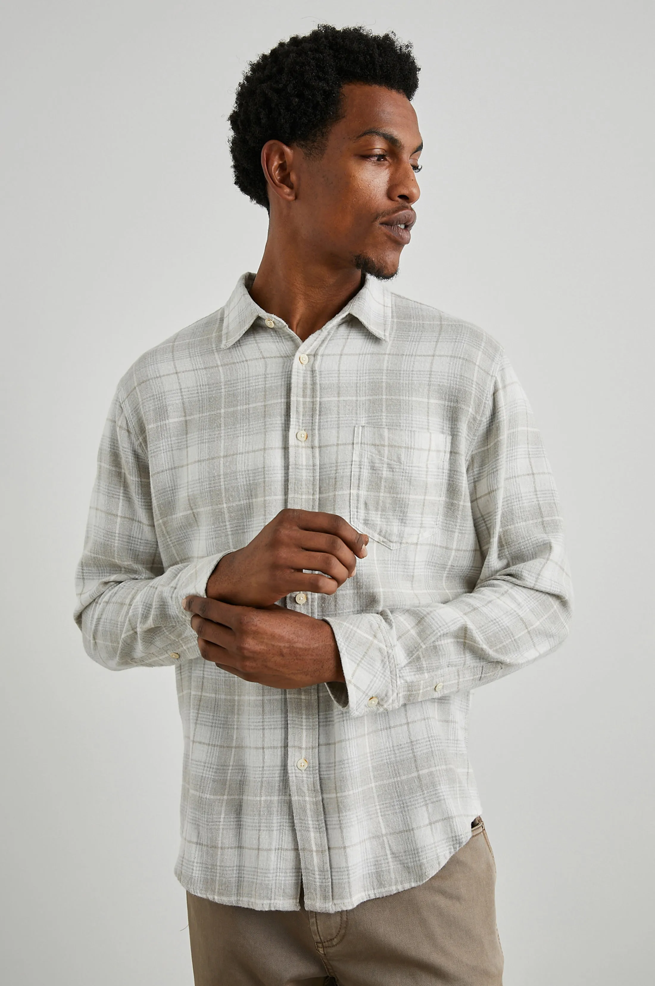 LENNOX SHIRT - WHEAT DOVE MELANGE Rails