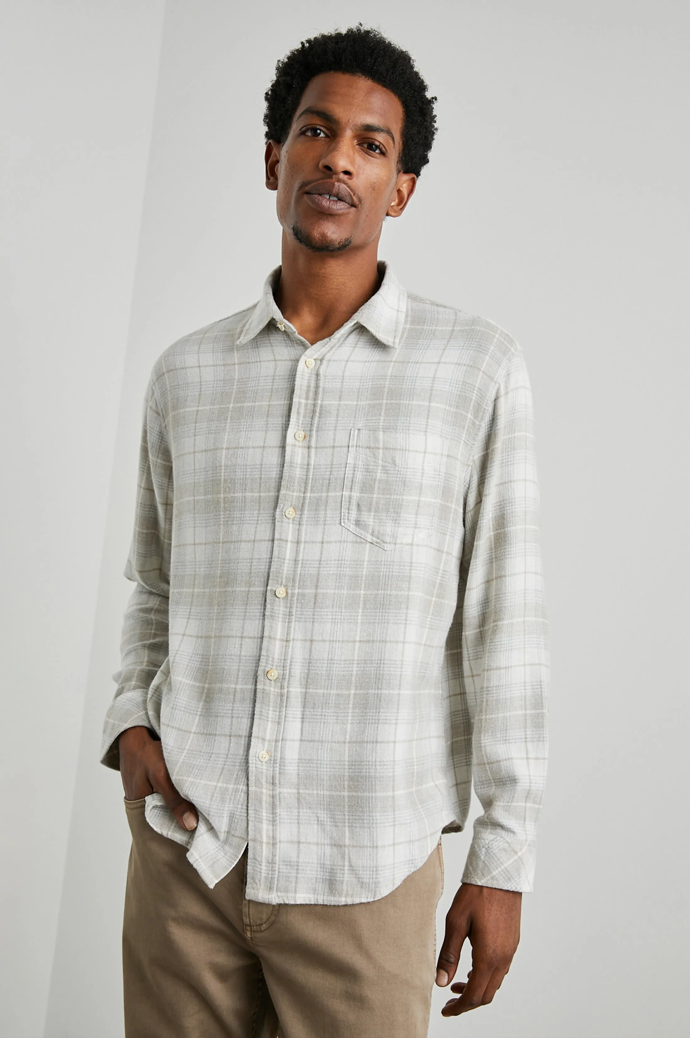 LENNOX SHIRT - WHEAT DOVE MELANGE Rails