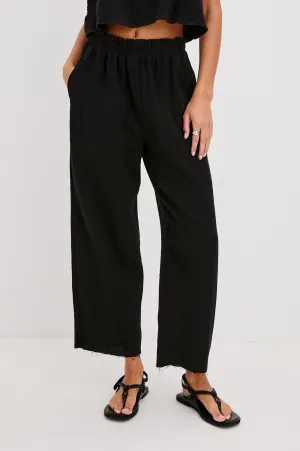 LEON CROP PANT - BLACK Rails