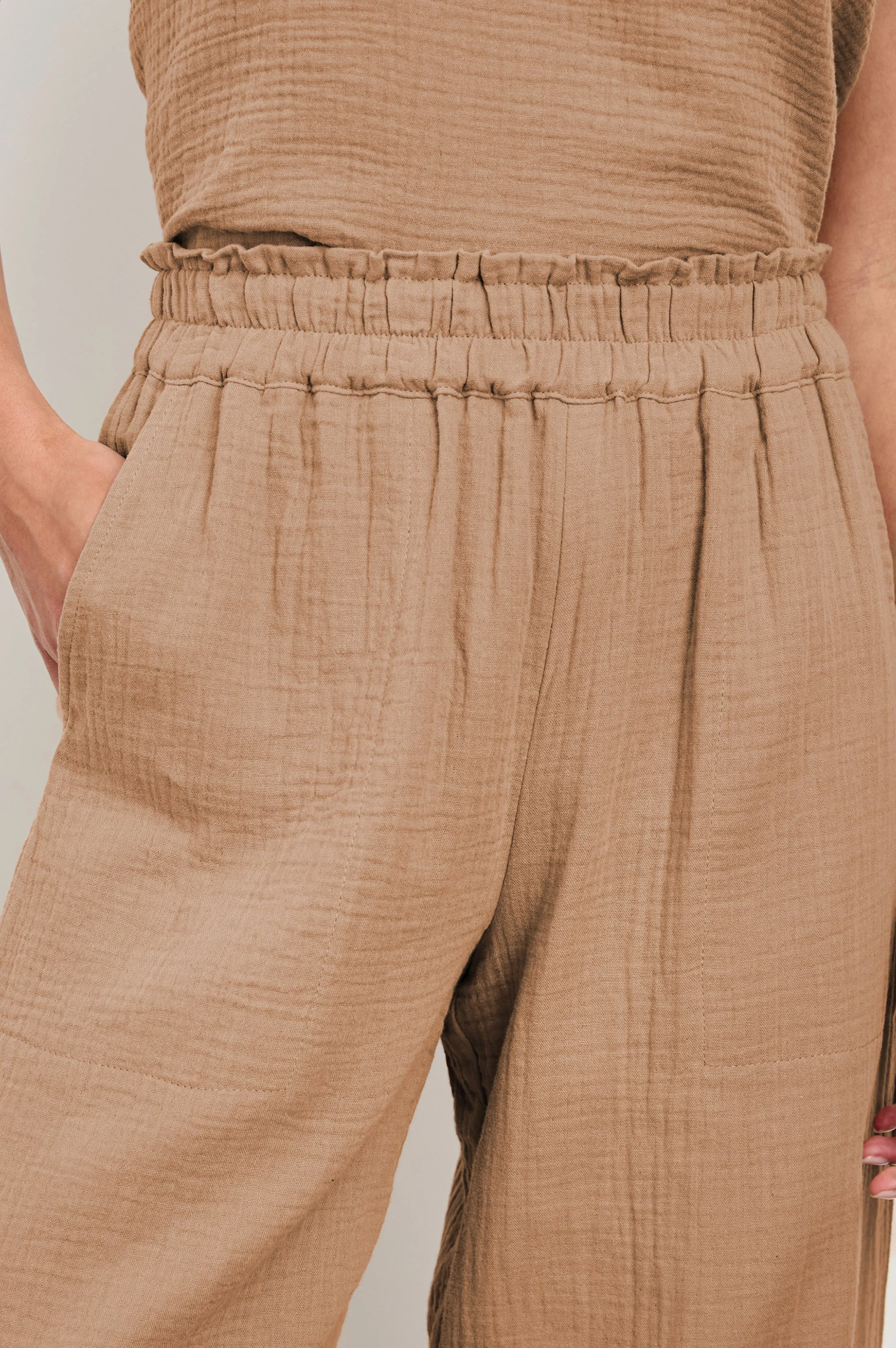 LEON CROP PANT - TAUPE Rails