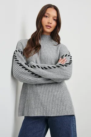LIAM SWEATER - HEATHER GREY Rails