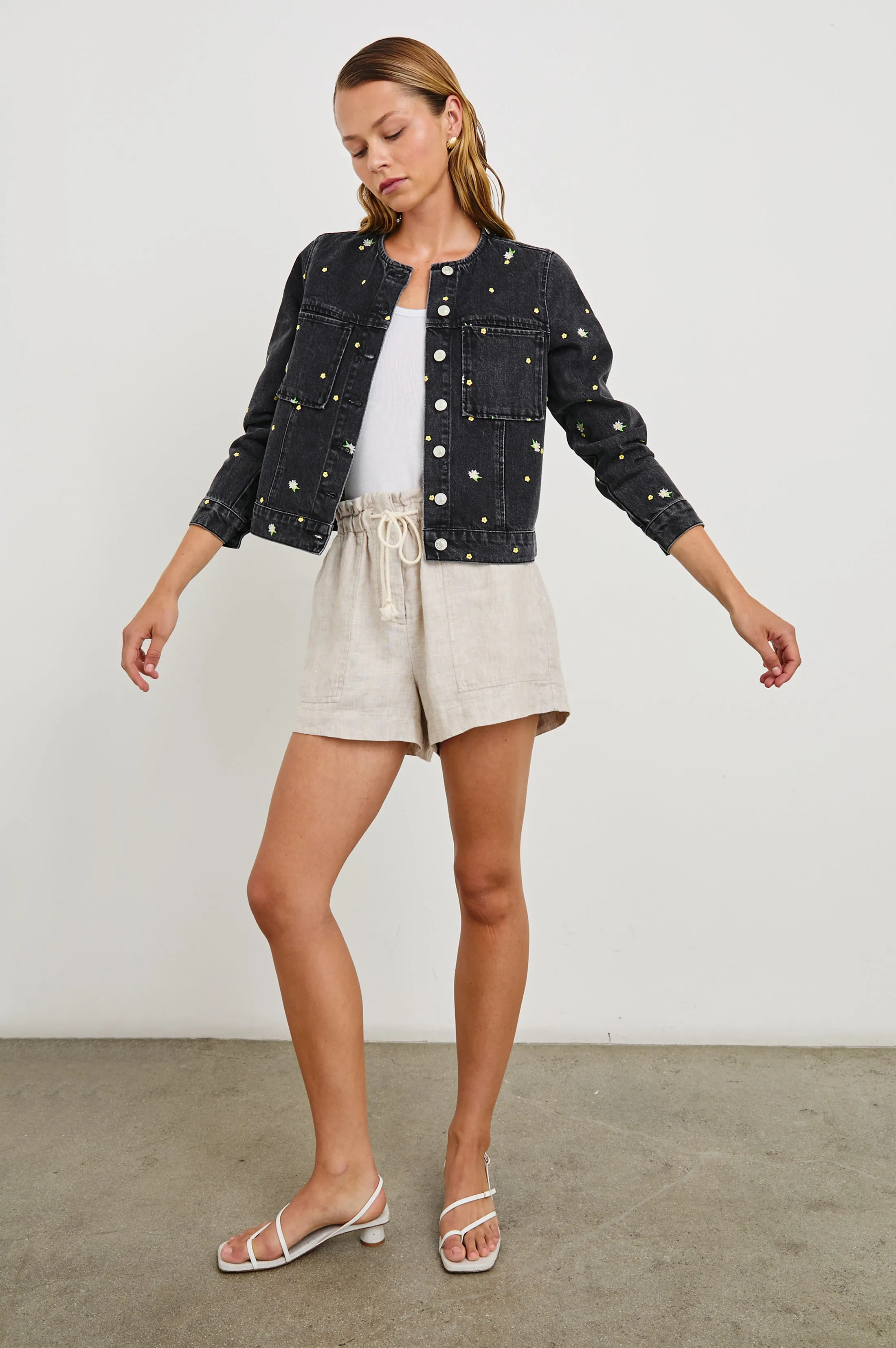 LIDO JACKET - ASH BLACK FLORAL Rails