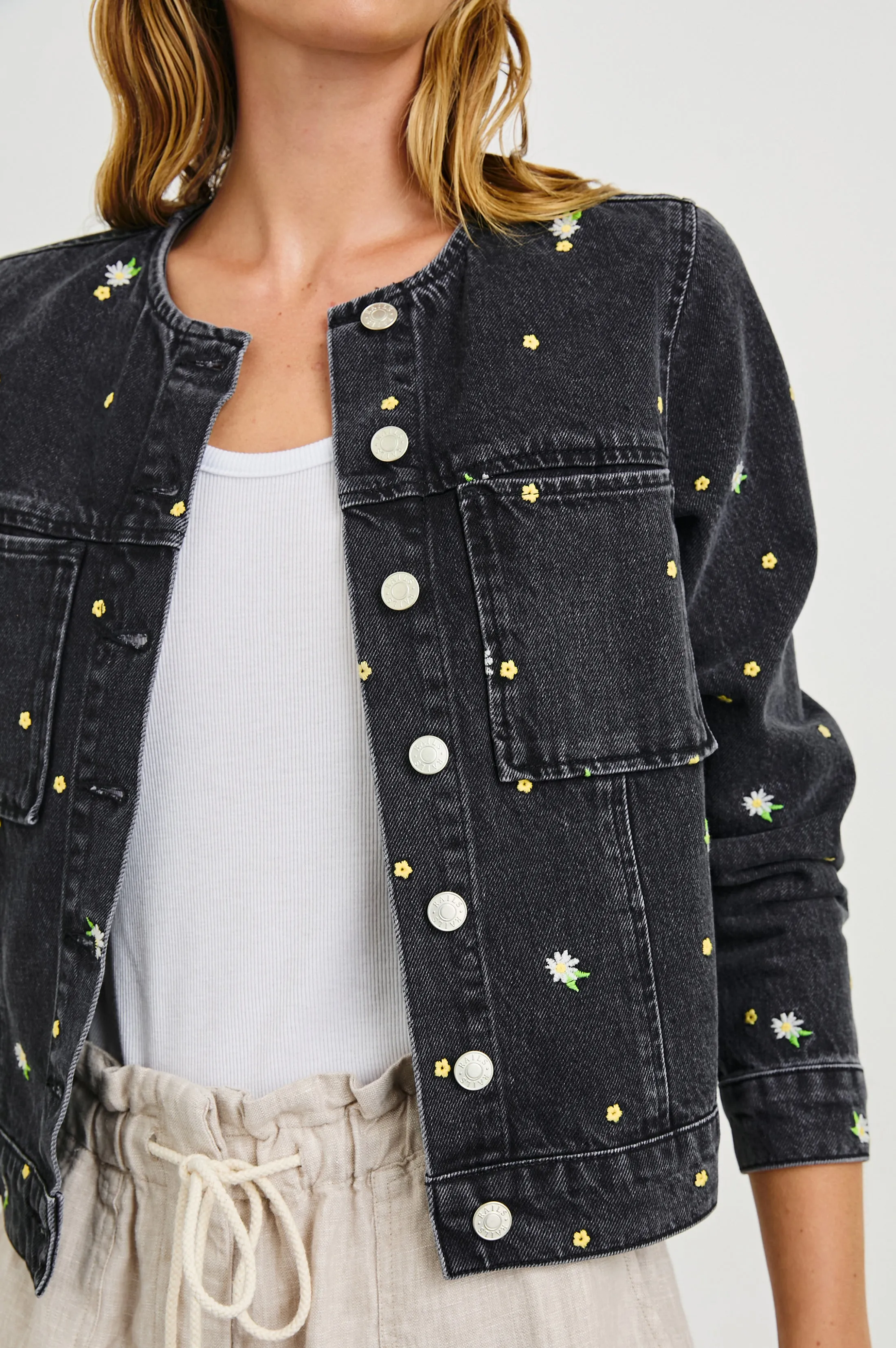 LIDO JACKET - ASH BLACK FLORAL Rails