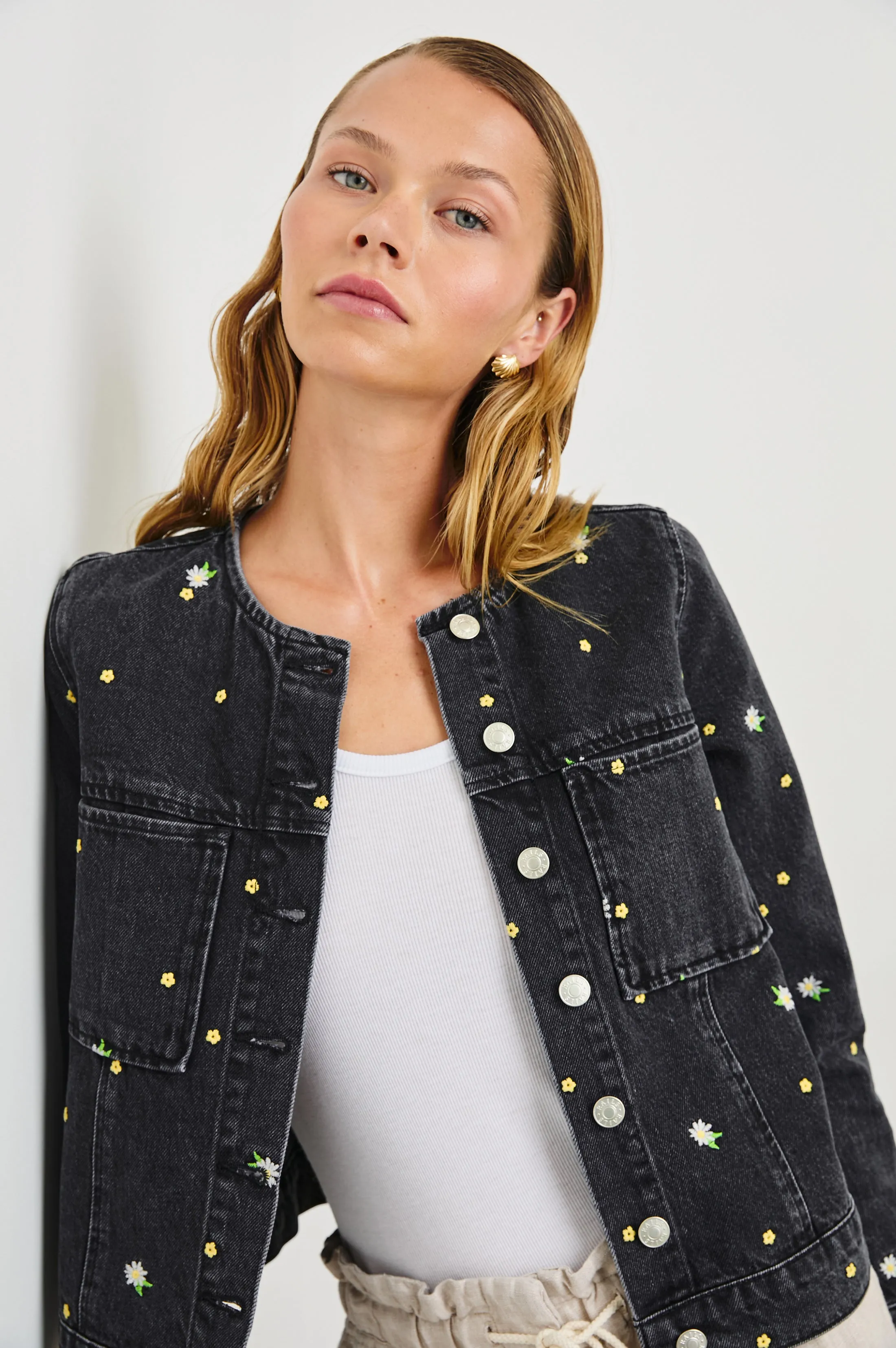 LIDO JACKET - ASH BLACK FLORAL Rails