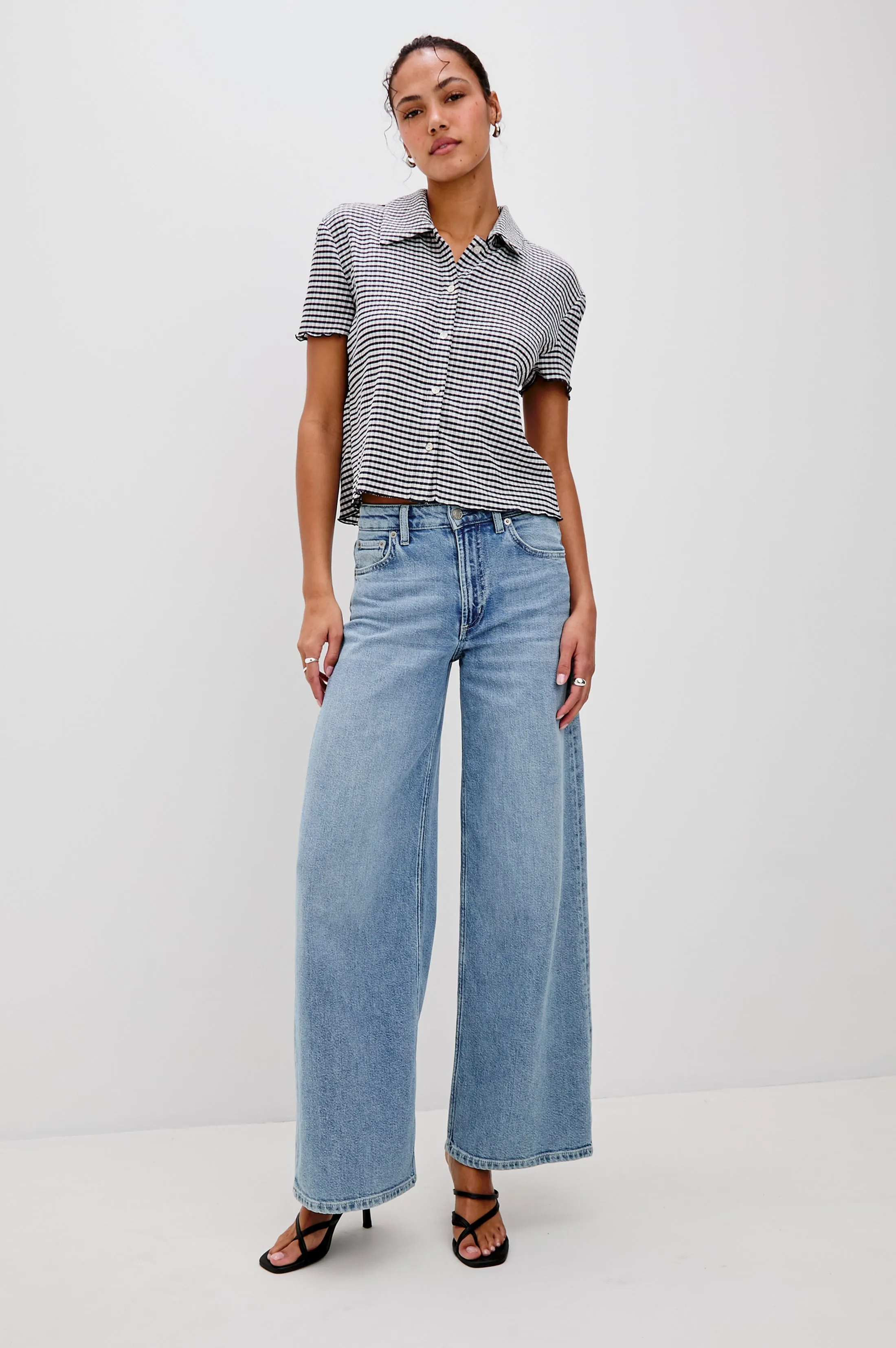 LIMON SHIRT - NAVY GINGHAM Rails