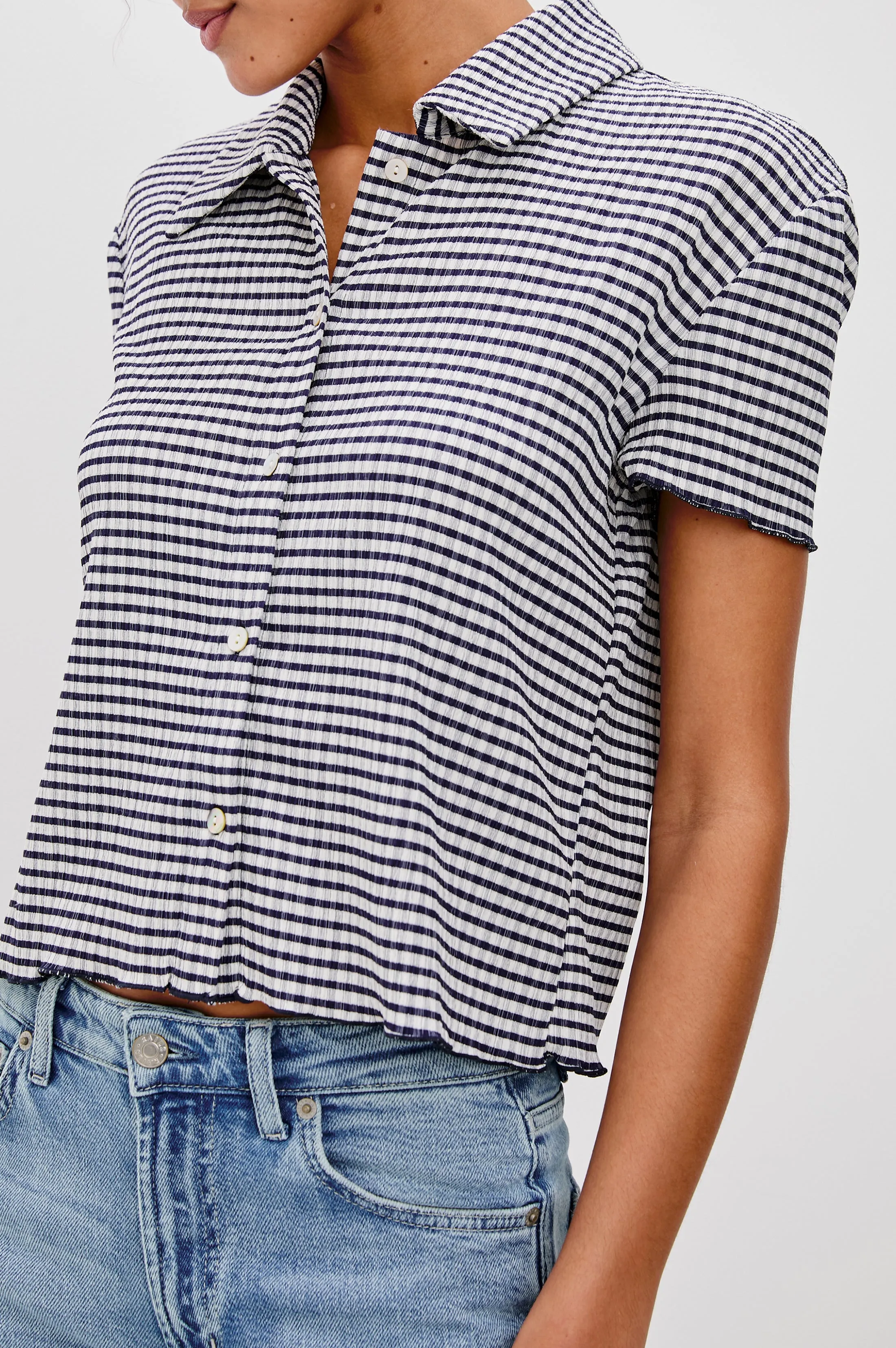 LIMON SHIRT - NAVY GINGHAM Rails