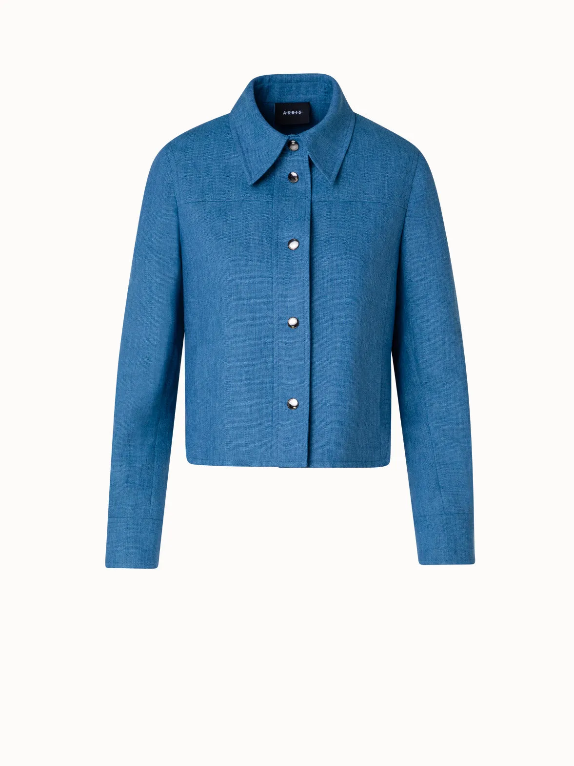 Linen Gabardine Shirt Jacket Akris