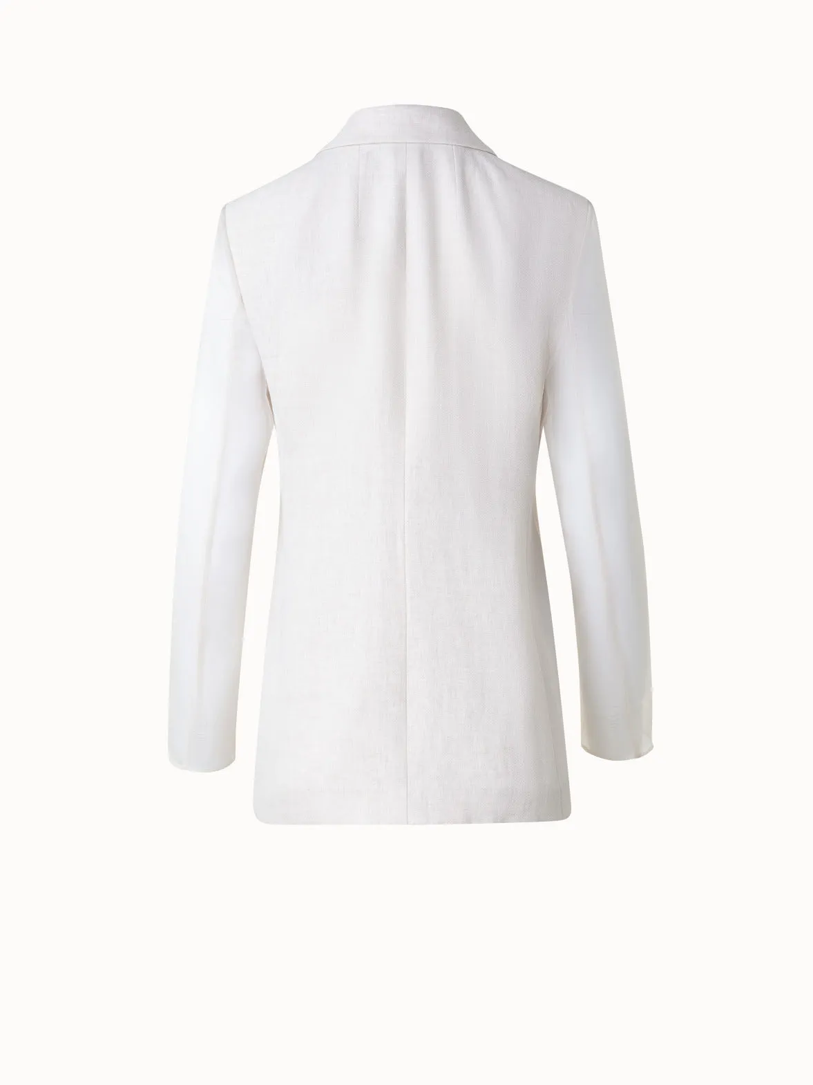 Linen Jacket with Semi-Sheer Organza Sleeves Akris
