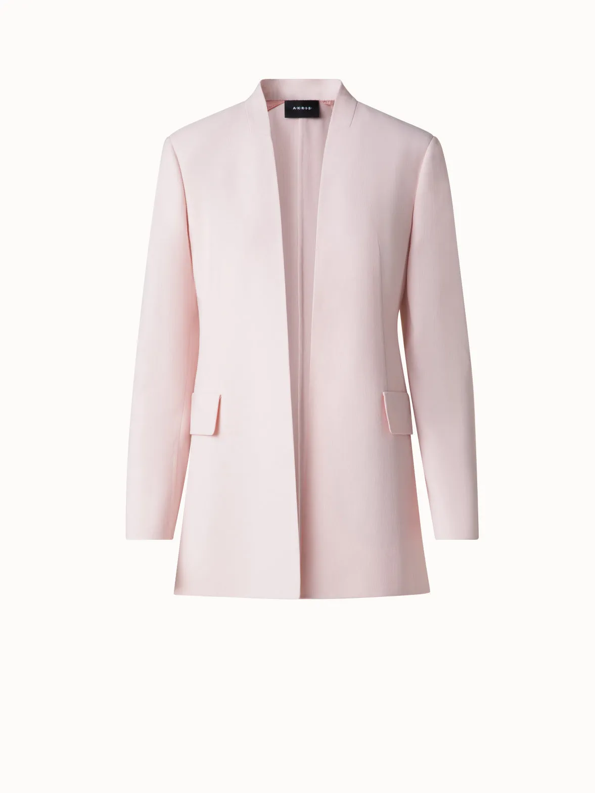 Long Cardigan Style Blazer in Wool Double-Face Akris