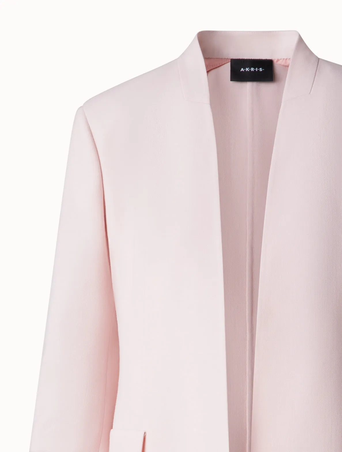 Long Cardigan Style Blazer in Wool Double-Face Akris