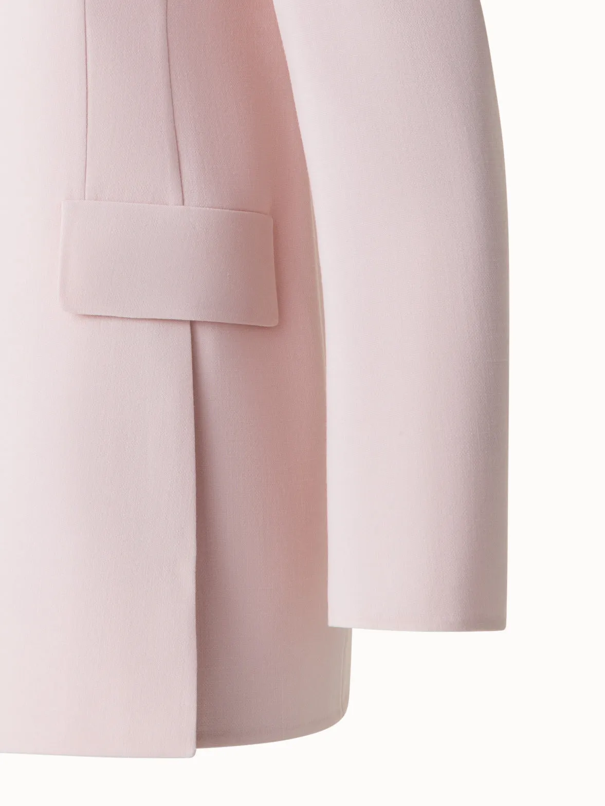 Long Cardigan Style Blazer in Wool Double-Face Akris