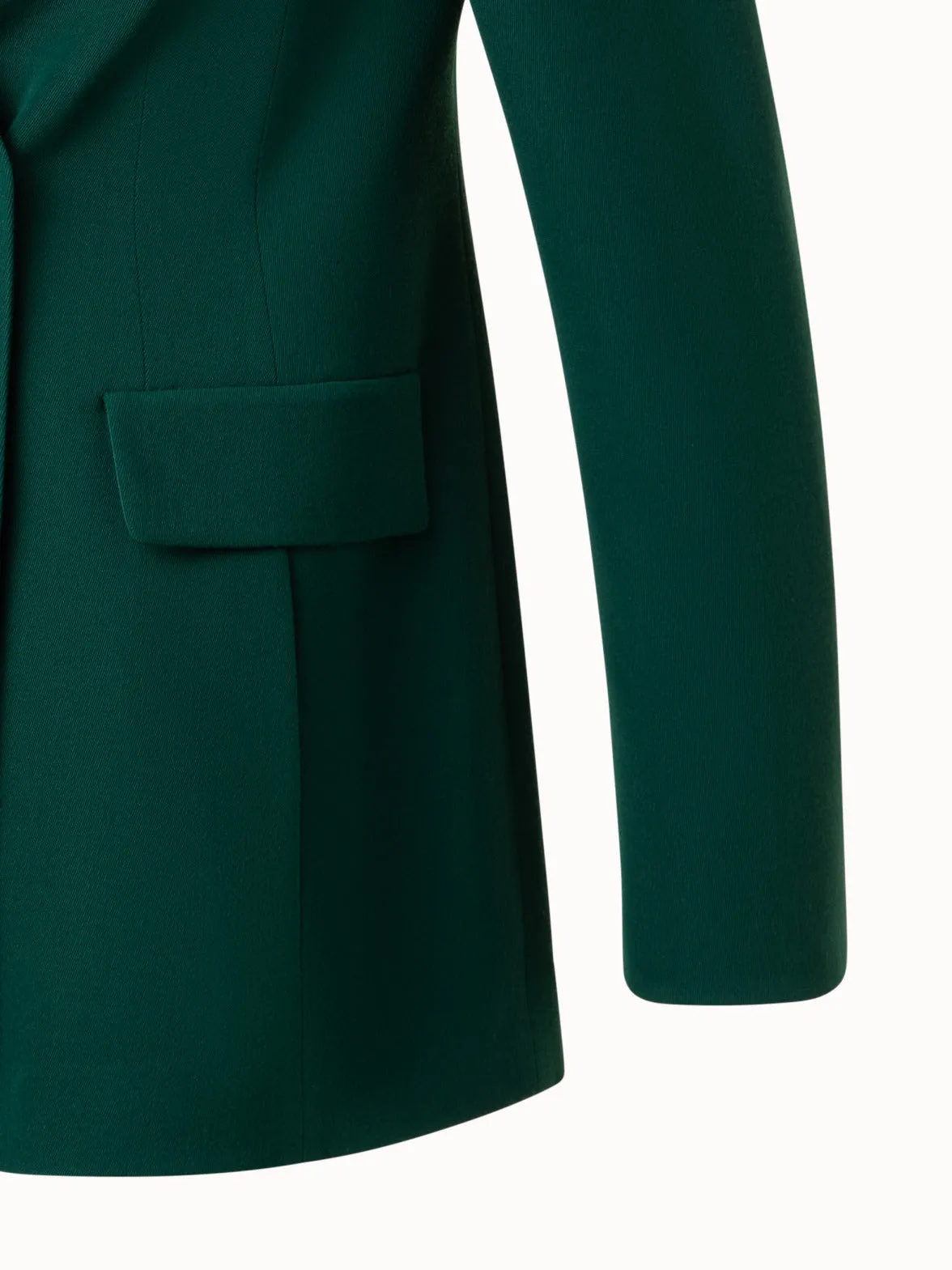 Long Double Breasted Blazer in Wool Akris