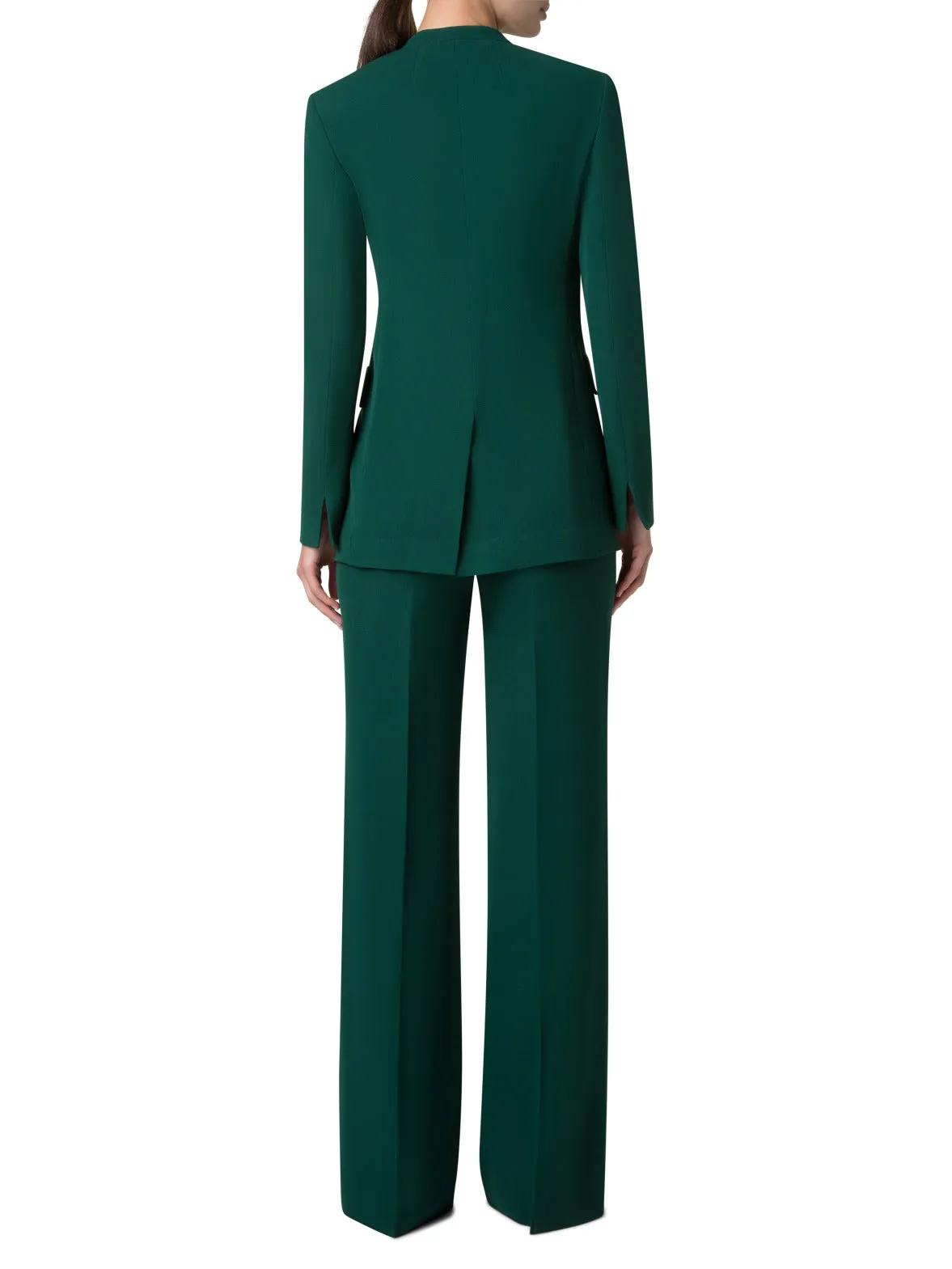 Long Double Breasted Blazer in Wool Akris