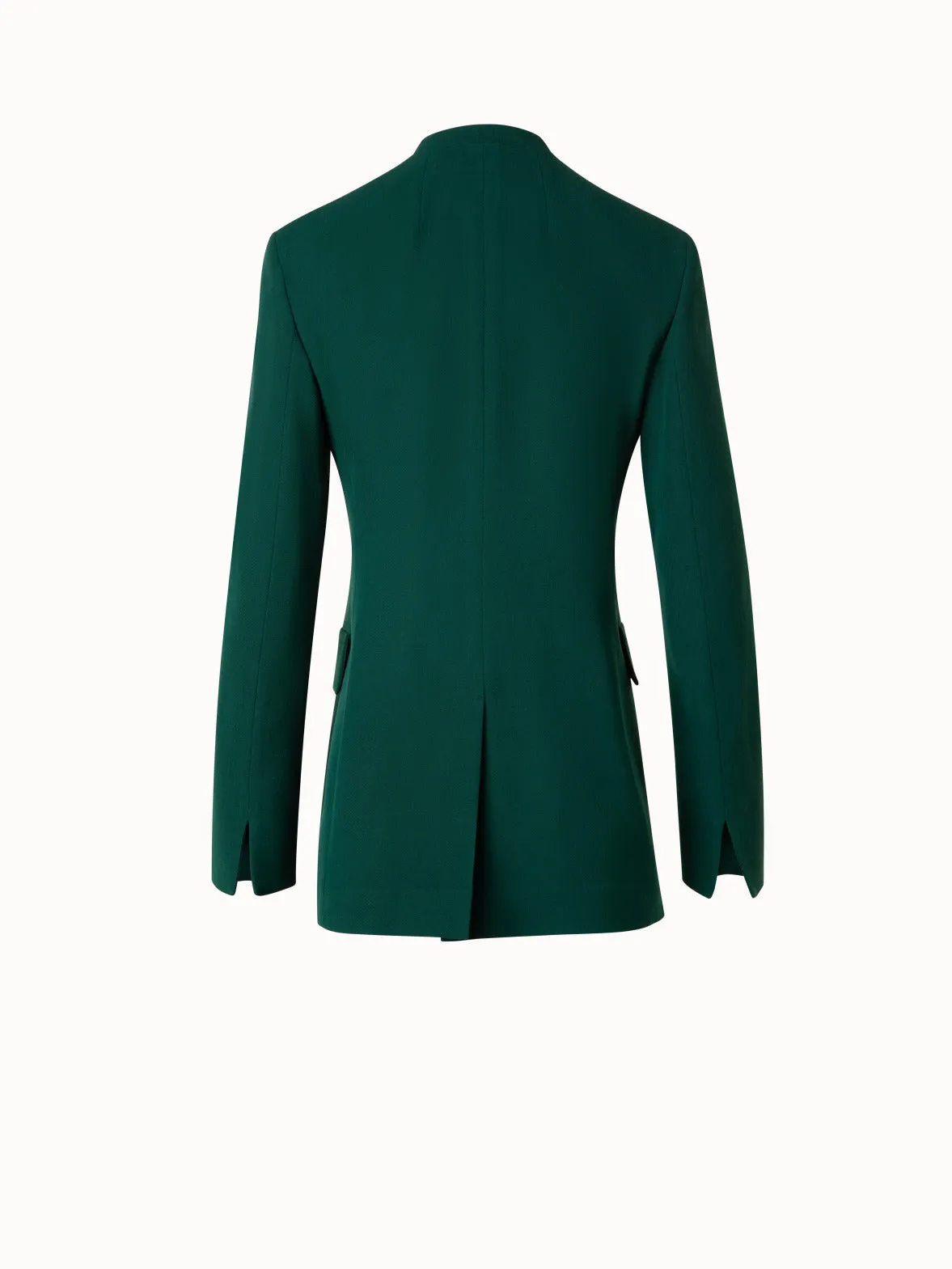 Long Double Breasted Blazer in Wool Akris
