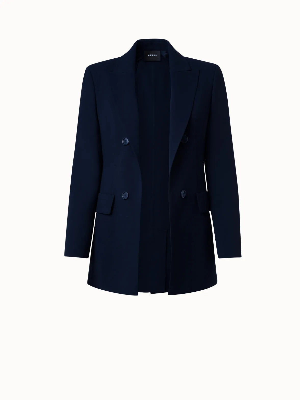 Long Jacket in Wool Double-Face Akris