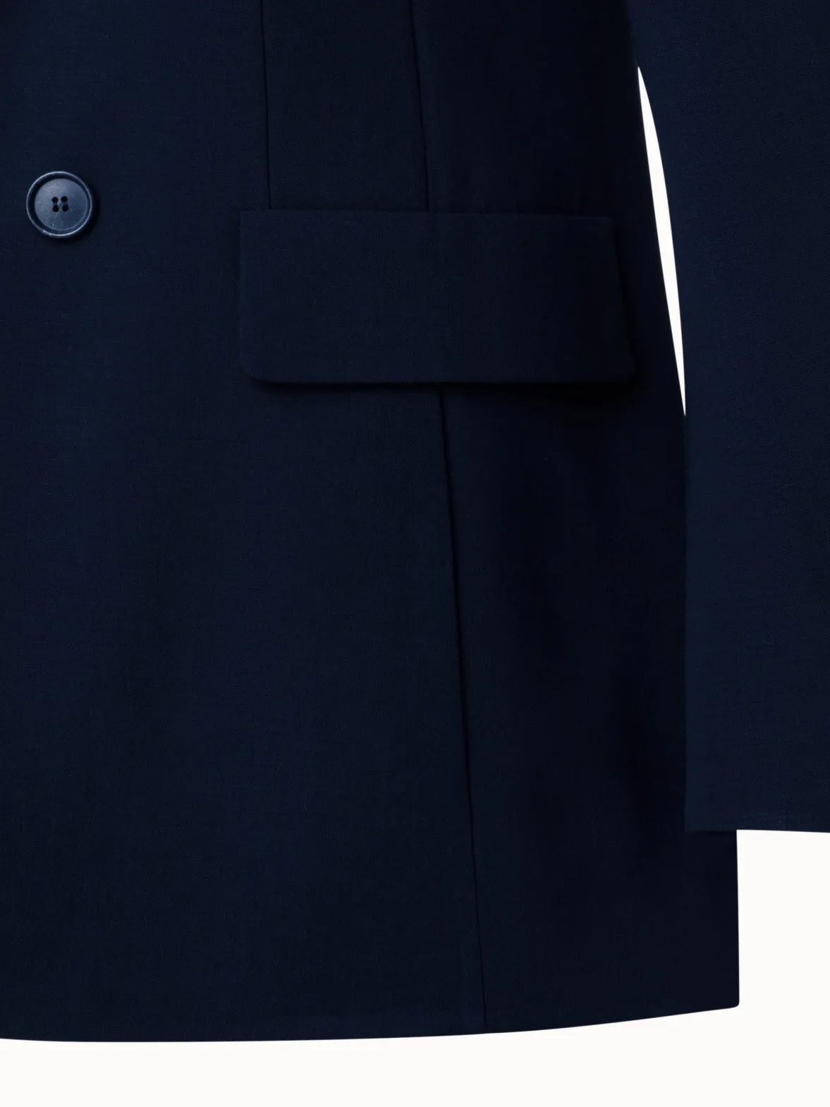 Long Jacket in Wool Double-Face Akris