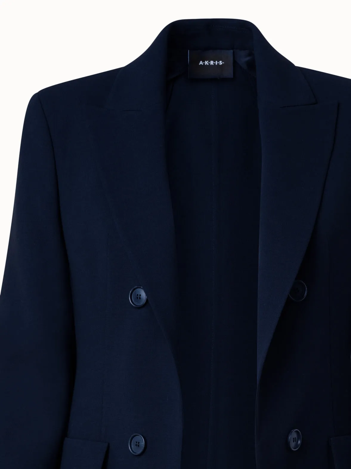 Long Jacket in Wool Double-Face Akris