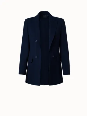 Long Jacket in Wool Double-Face Akris