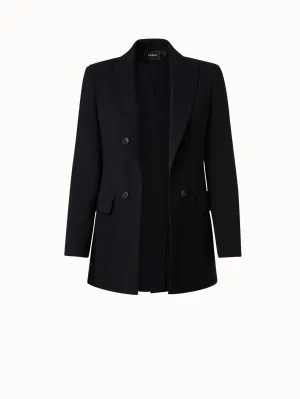 Long Jacket in Wool Double-Face Akris