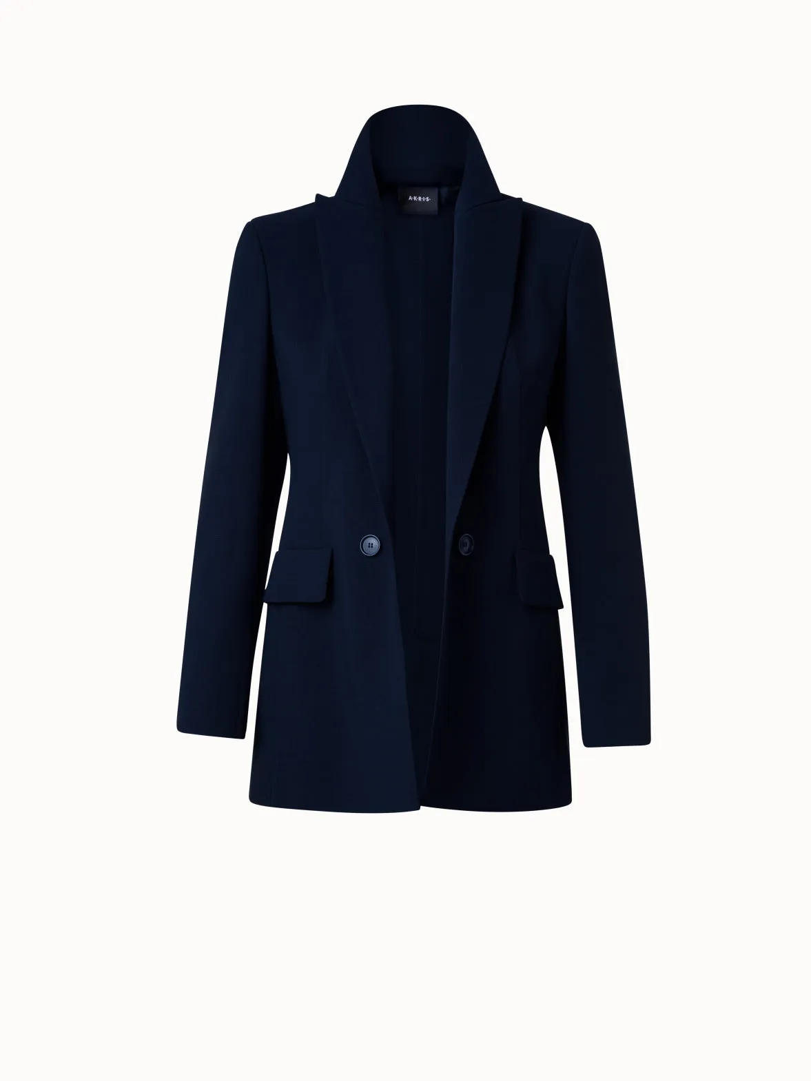 Long Jacket in Wool Double-Face Akris