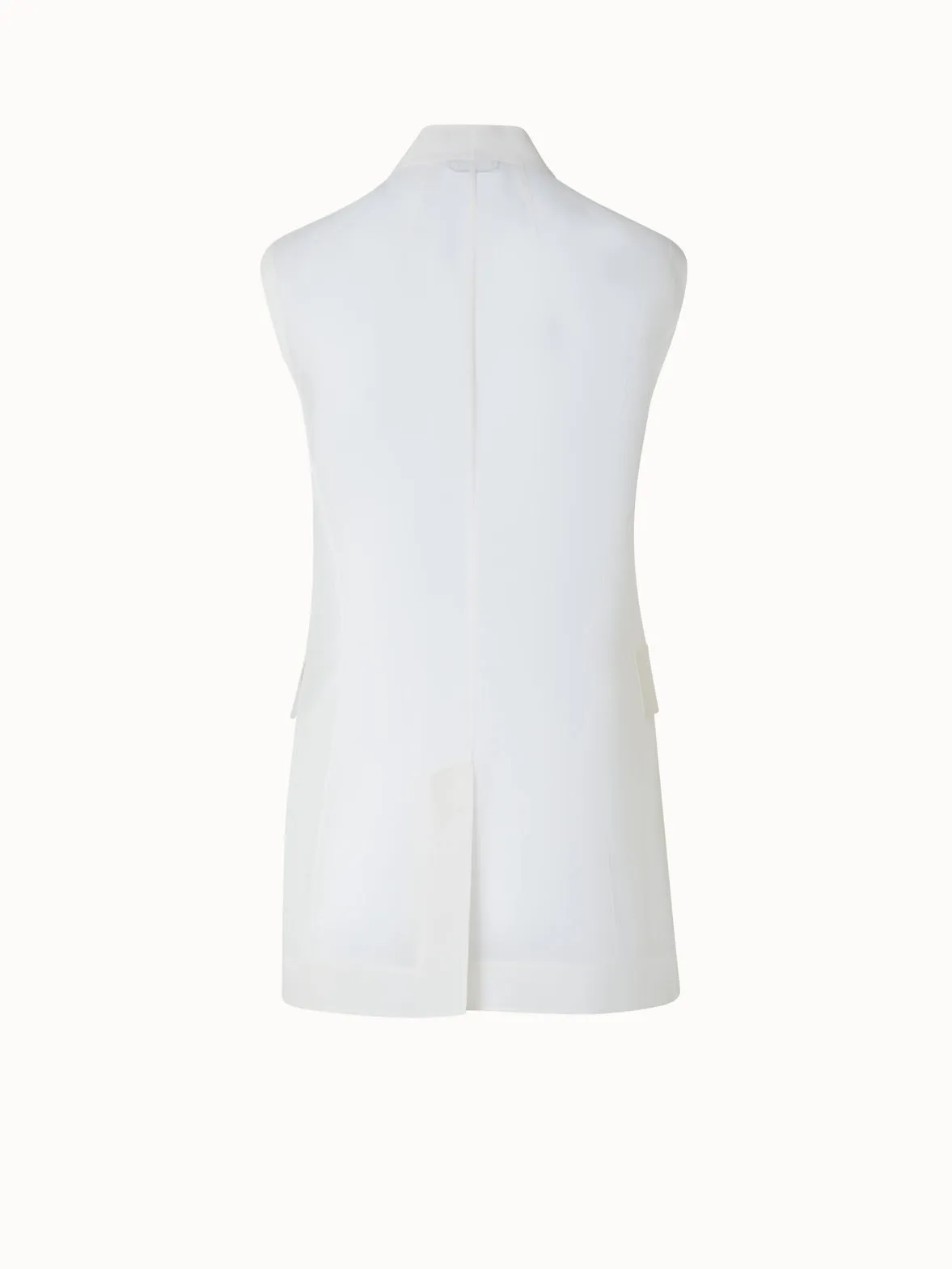 Long Sheer Silk Organza Gilet Akris