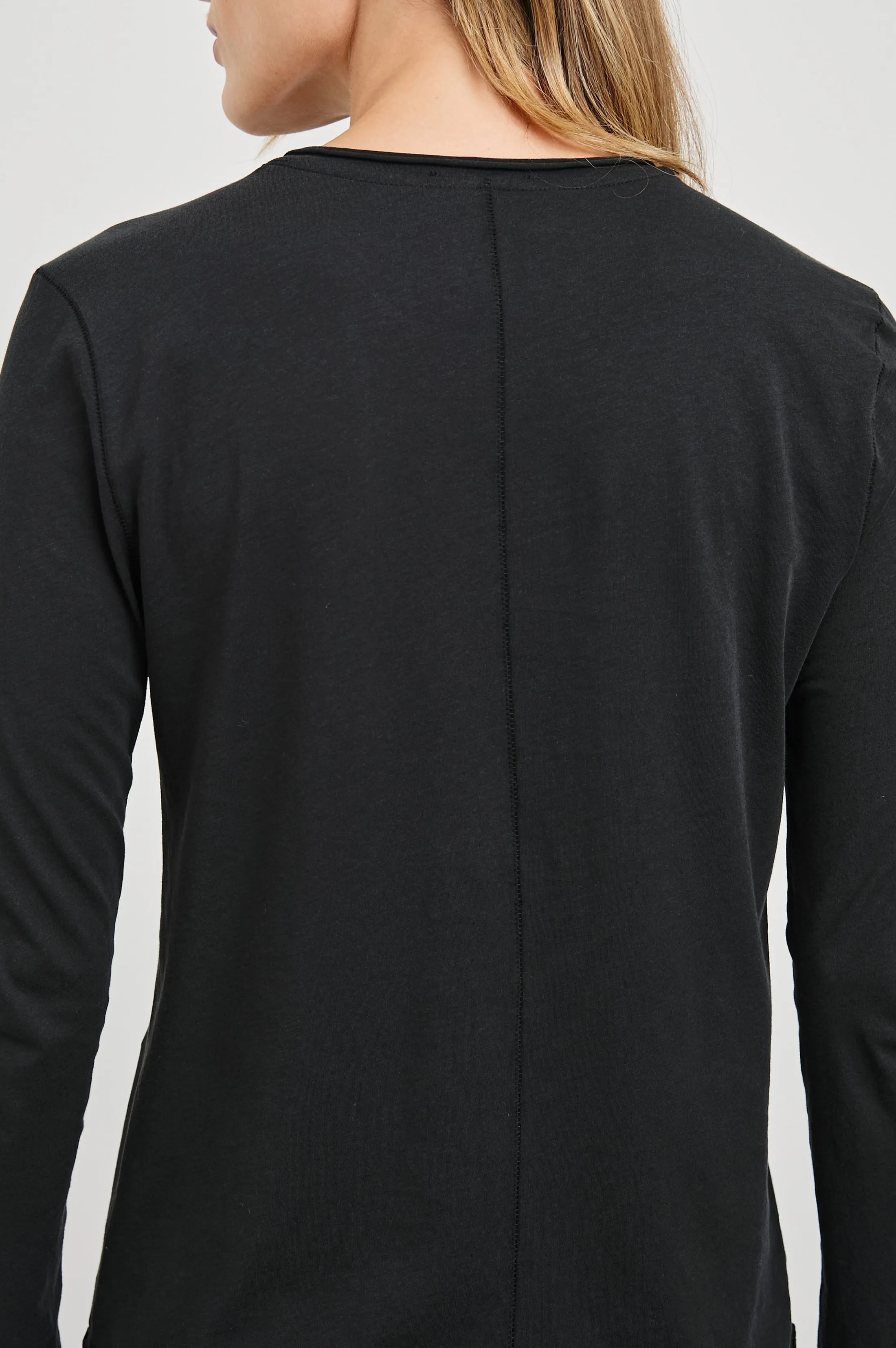 LONG SLEEVE CREW NECK T-SHIRT - BLACK Rails