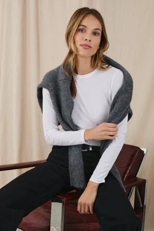 LONG SLEEVE CREW NECK T-SHIRT - WHITE Rails