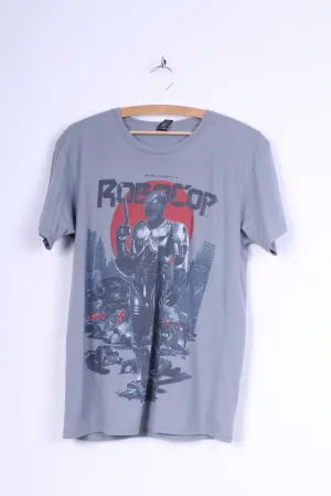 Loot crate Mens M (S) T-Shirt Grey Cotton Graphic Robocop Alex Murphy