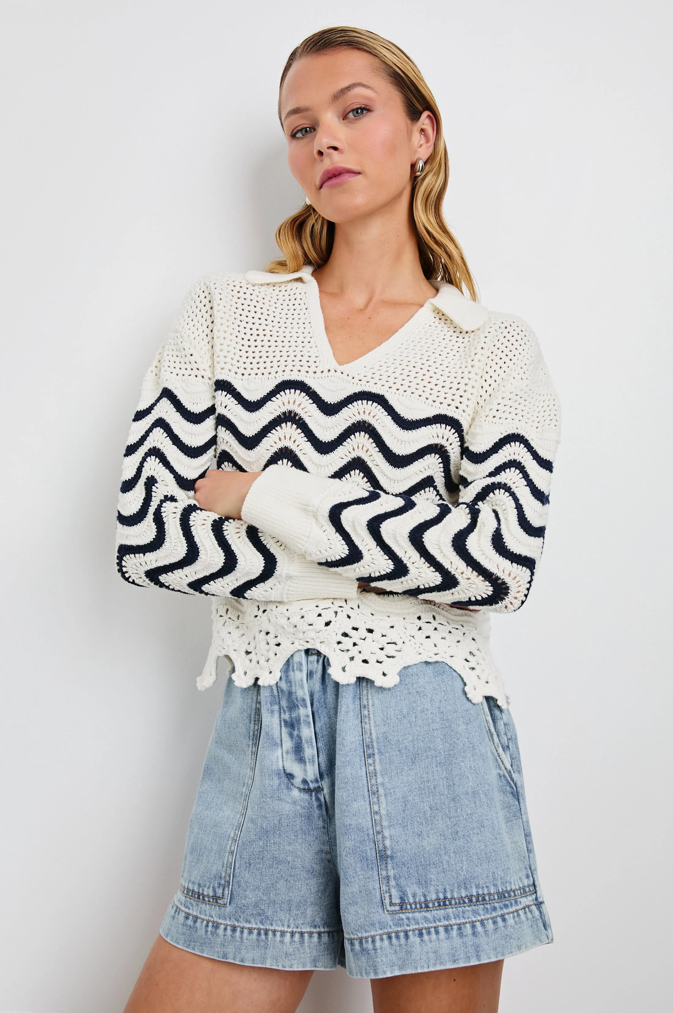 LOUISE SWEATER - WAVE STRIPE Rails