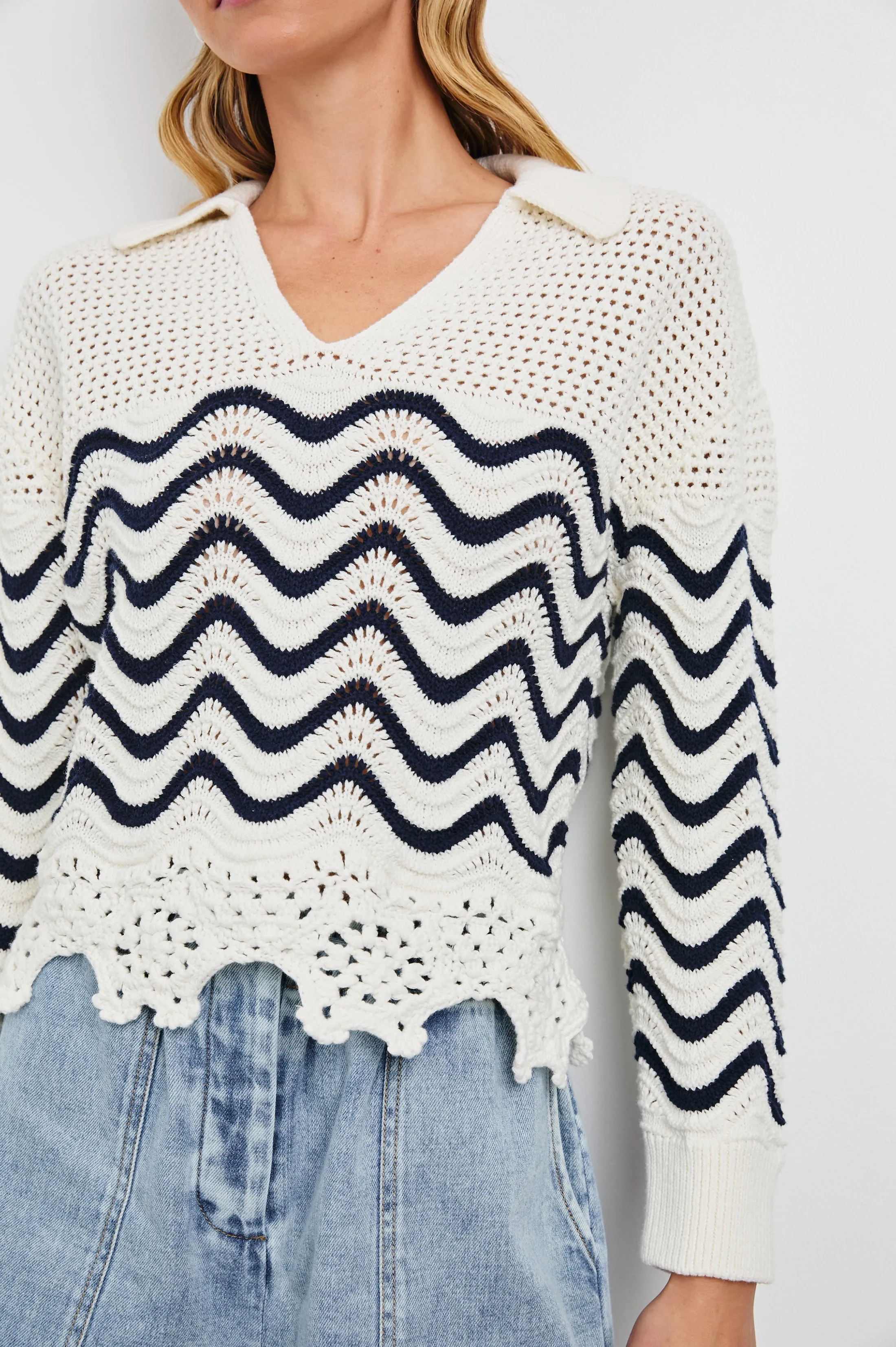LOUISE SWEATER - WAVE STRIPE Rails
