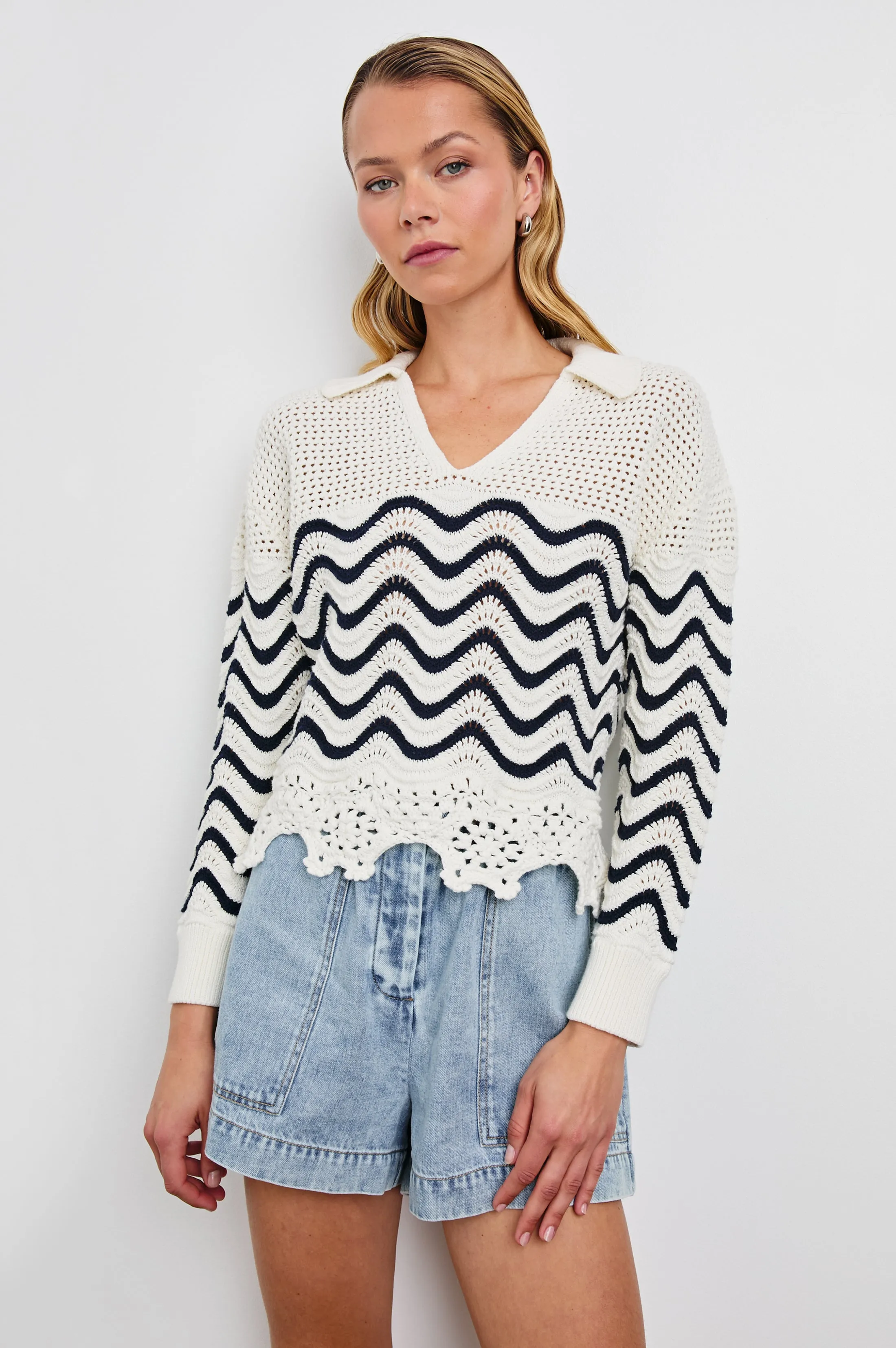 LOUISE SWEATER - WAVE STRIPE Rails