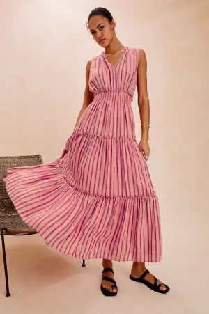 LOULOU DRESS - CABANA STRIPE Rails