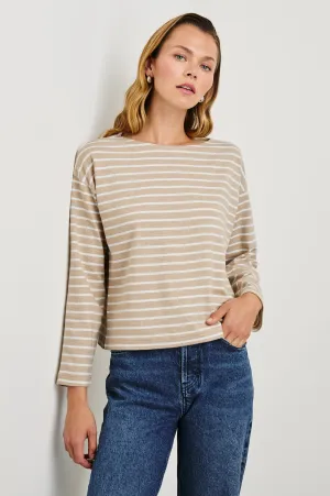 MACY TOP - HEATHER BEIGE STRIPE Rails