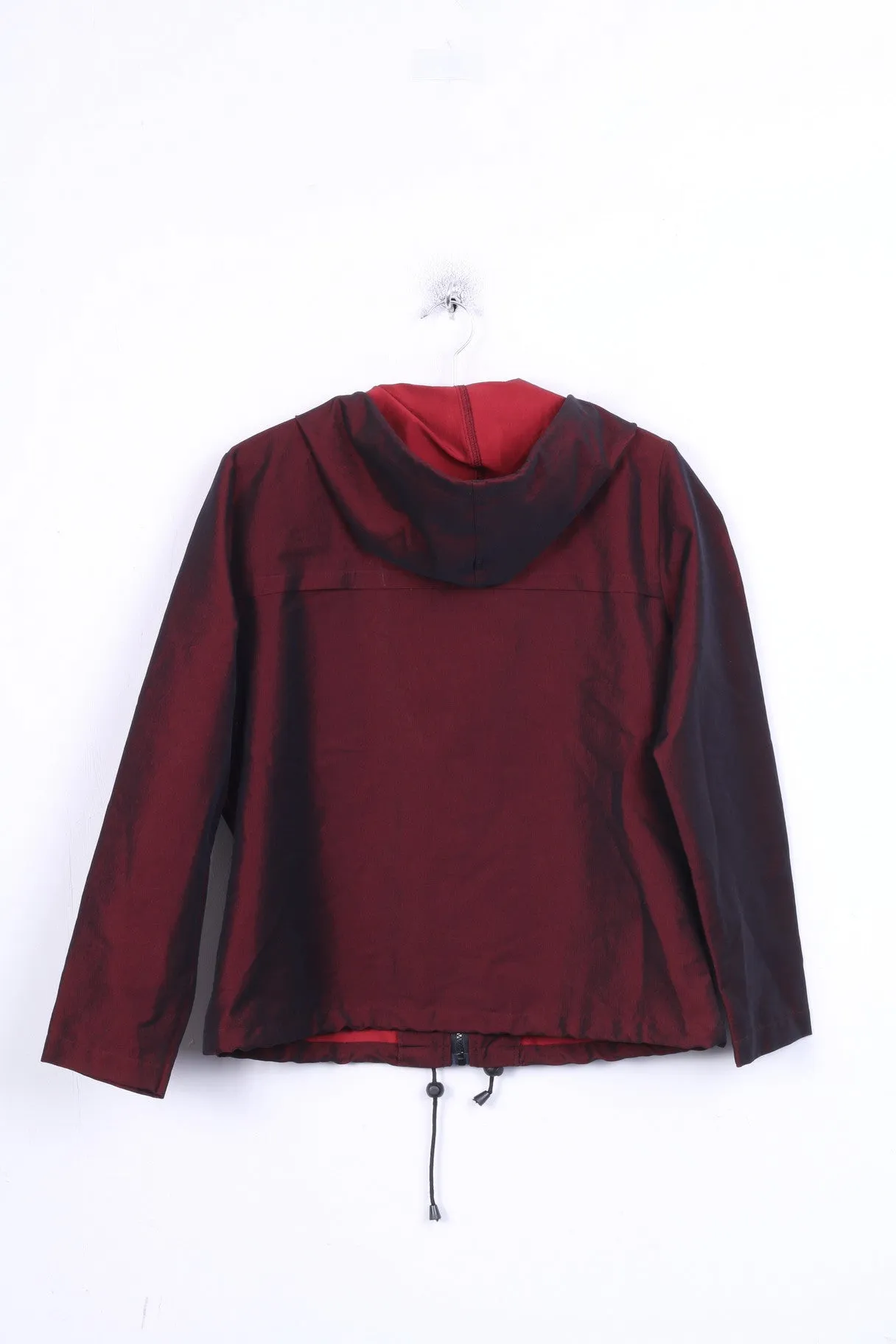 Madeleine Womens 40 L Blazer Jacket Shiny Red Hood Vintage