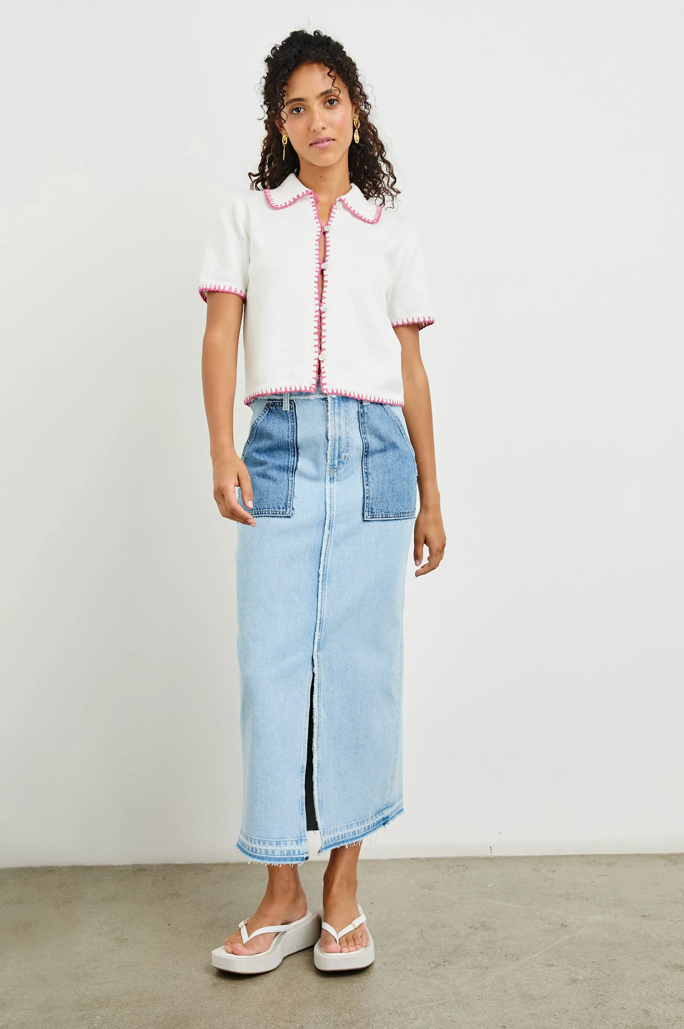 MALIAH TOP - IVORY HIBISCUS Rails