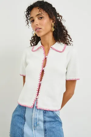 MALIAH TOP - IVORY HIBISCUS Rails