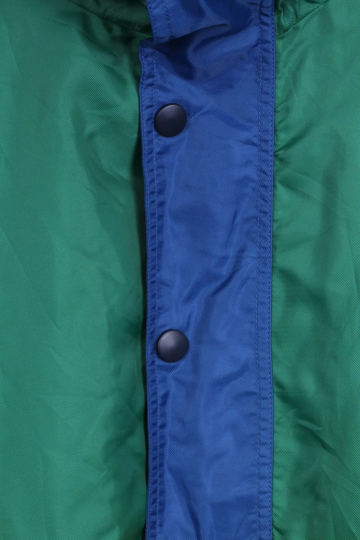 Marcel Clair Mens L Jacket Pullover Nylon Green Hidden Hood Lightweight Top
