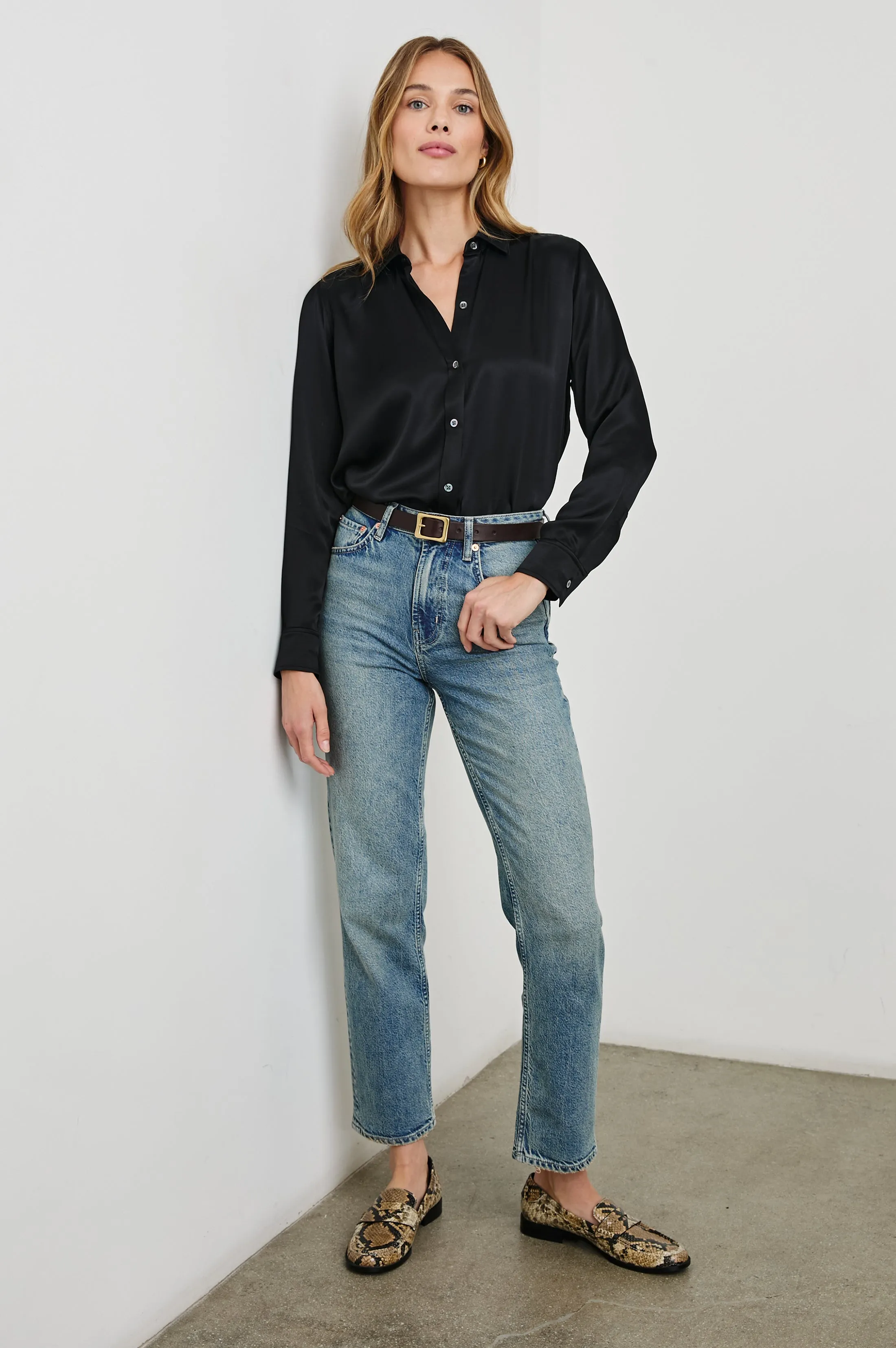 MARIA SHIRT - BLACK Rails