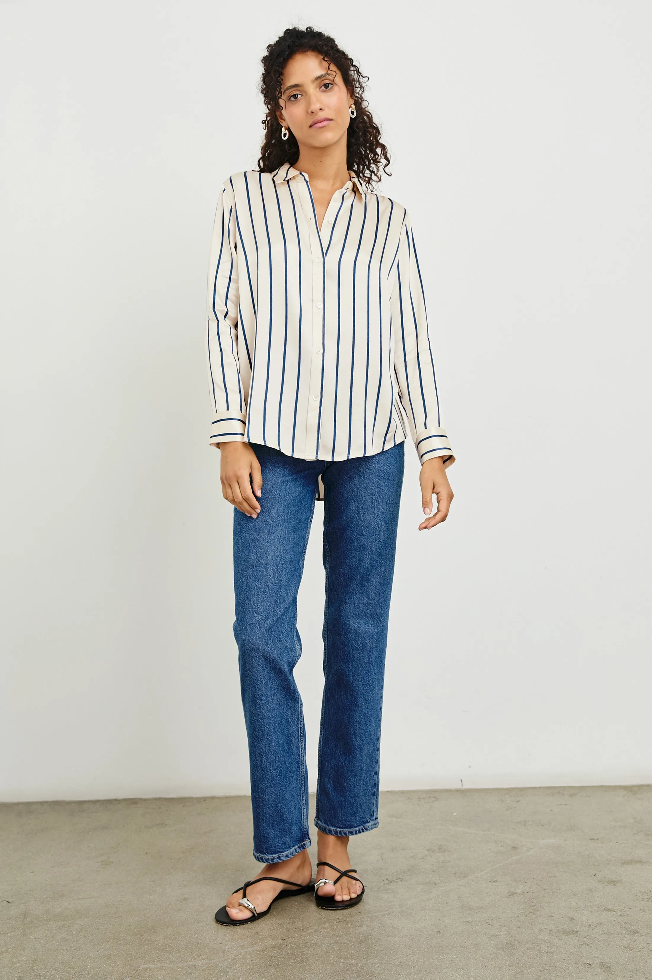 MARIA SHIRT - CERAMIC NAVY STRIPE Rails