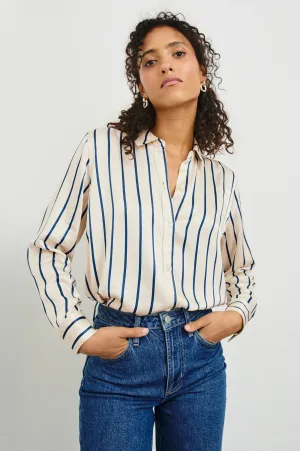 MARIA SHIRT - CERAMIC NAVY STRIPE Rails