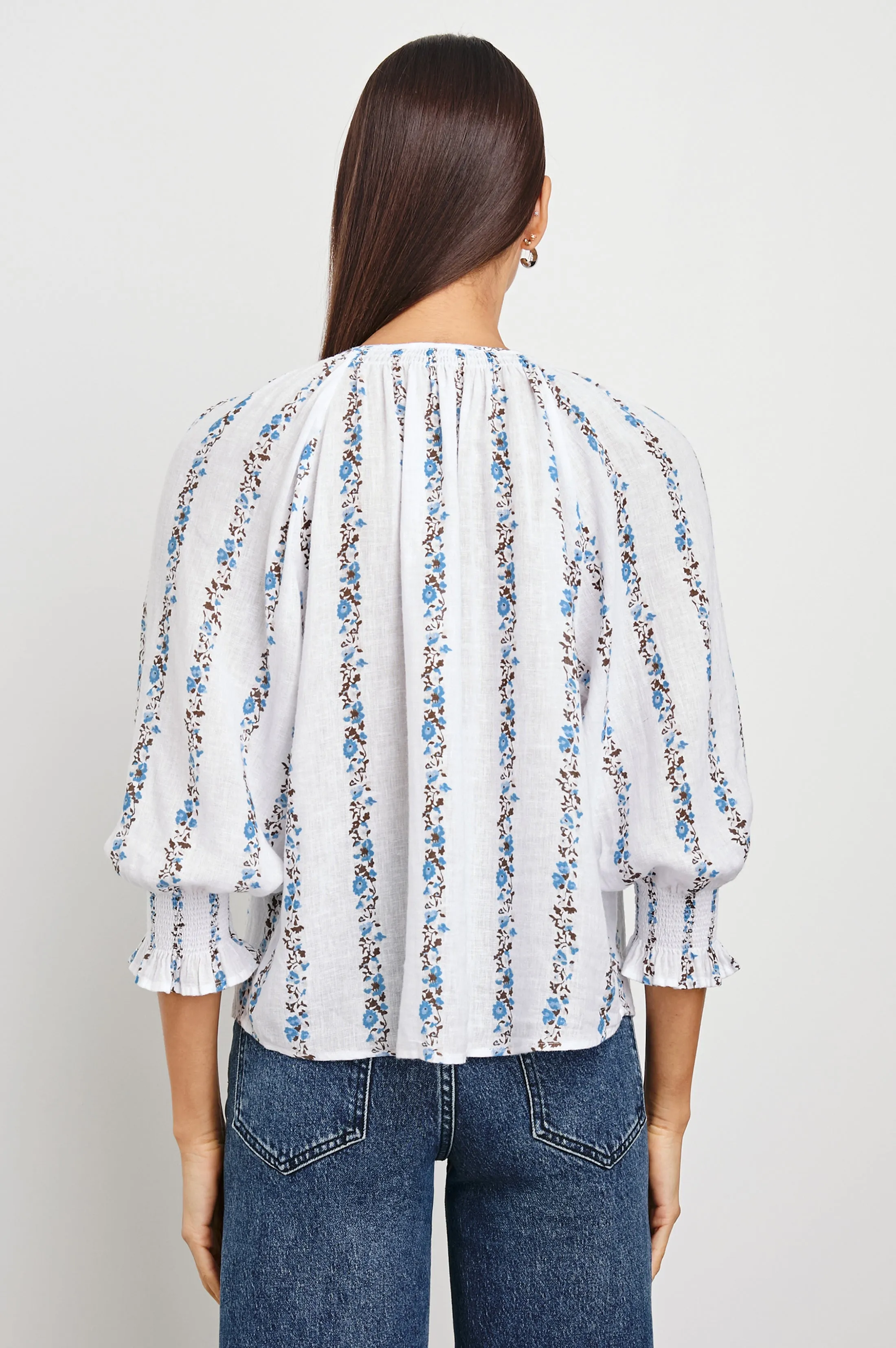 MARIAH TOP - BLUEBELL STRIPE Rails