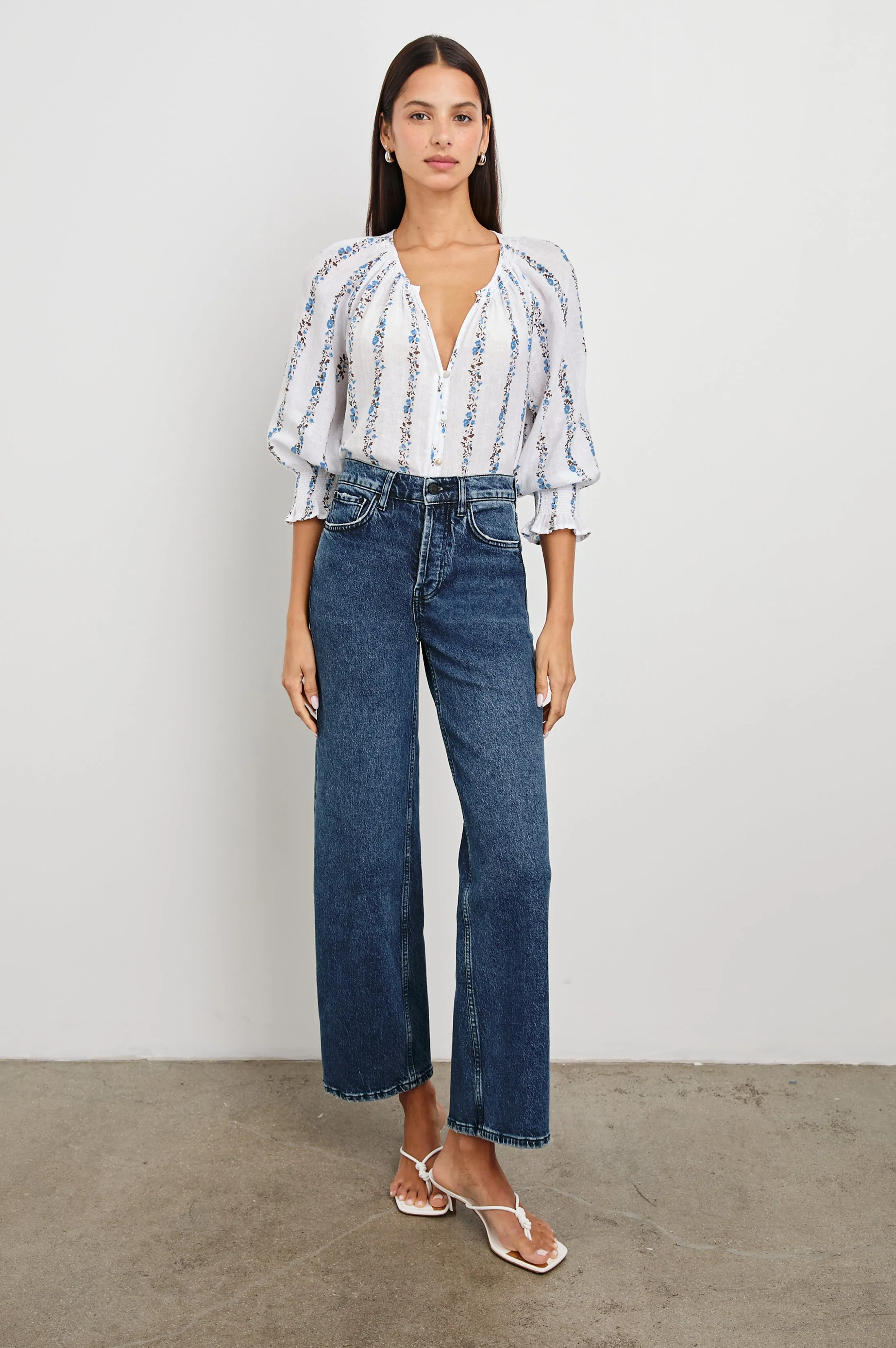 MARIAH TOP - BLUEBELL STRIPE Rails