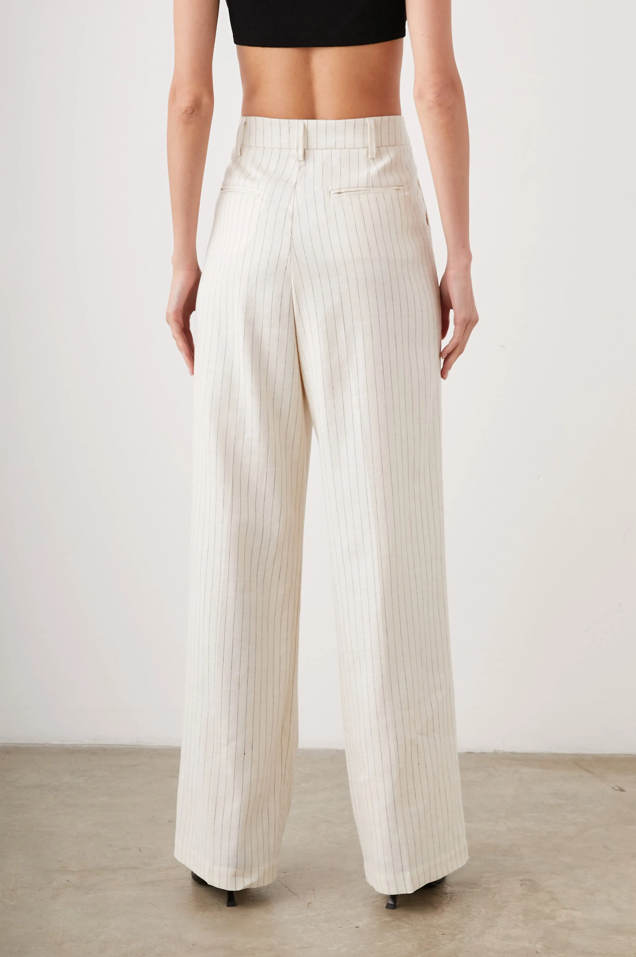 MARNIE PANT - IVORY PINSTRIPE Rails