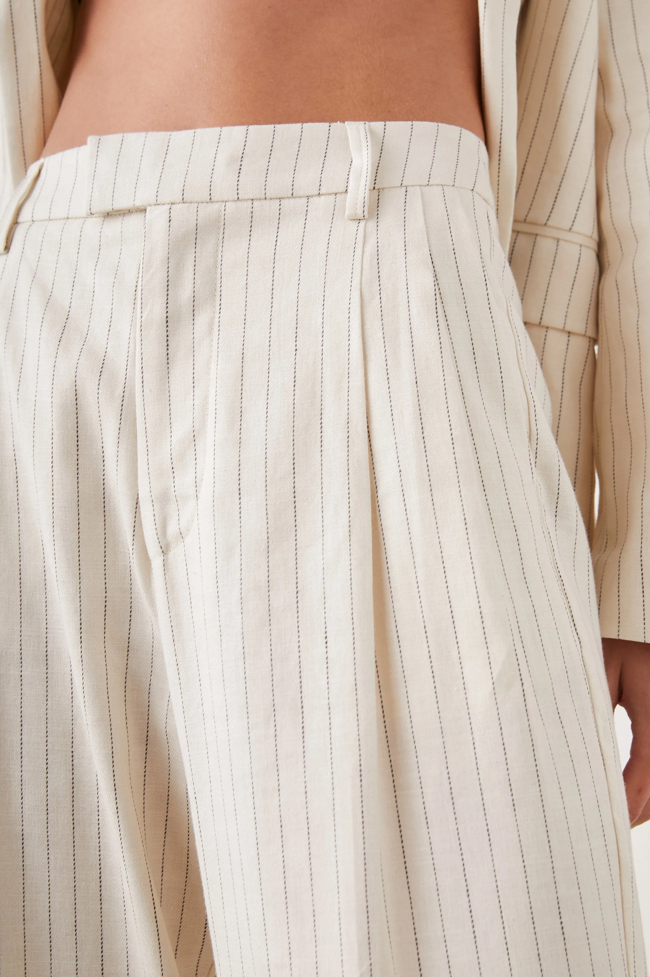 MARNIE PANT - IVORY PINSTRIPE Rails