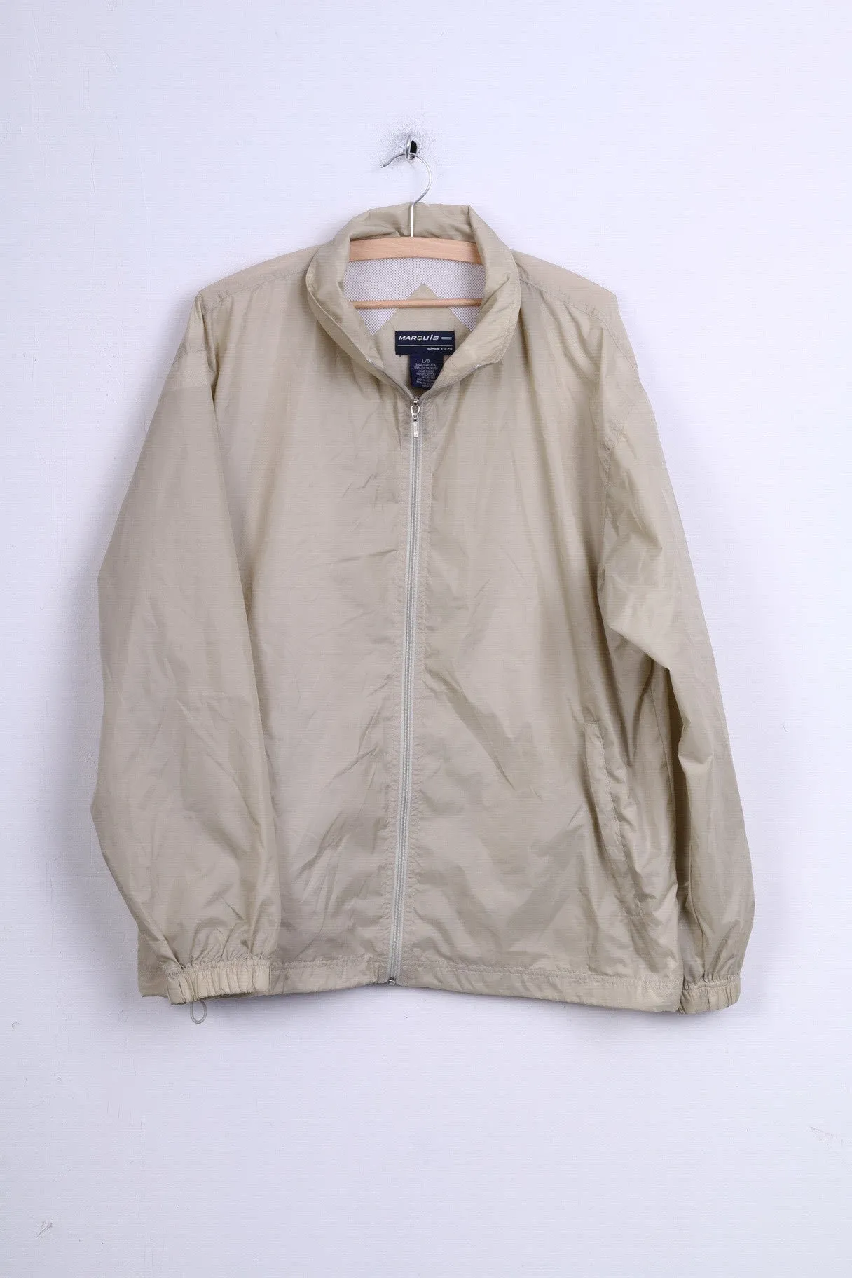 Marouis Mens L Jacket Nylon Waterproof Light Beige