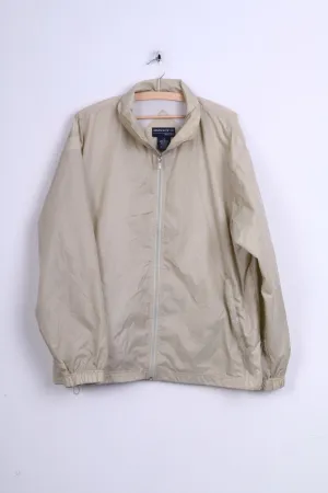 Marouis Mens L Jacket Nylon Waterproof Light Beige